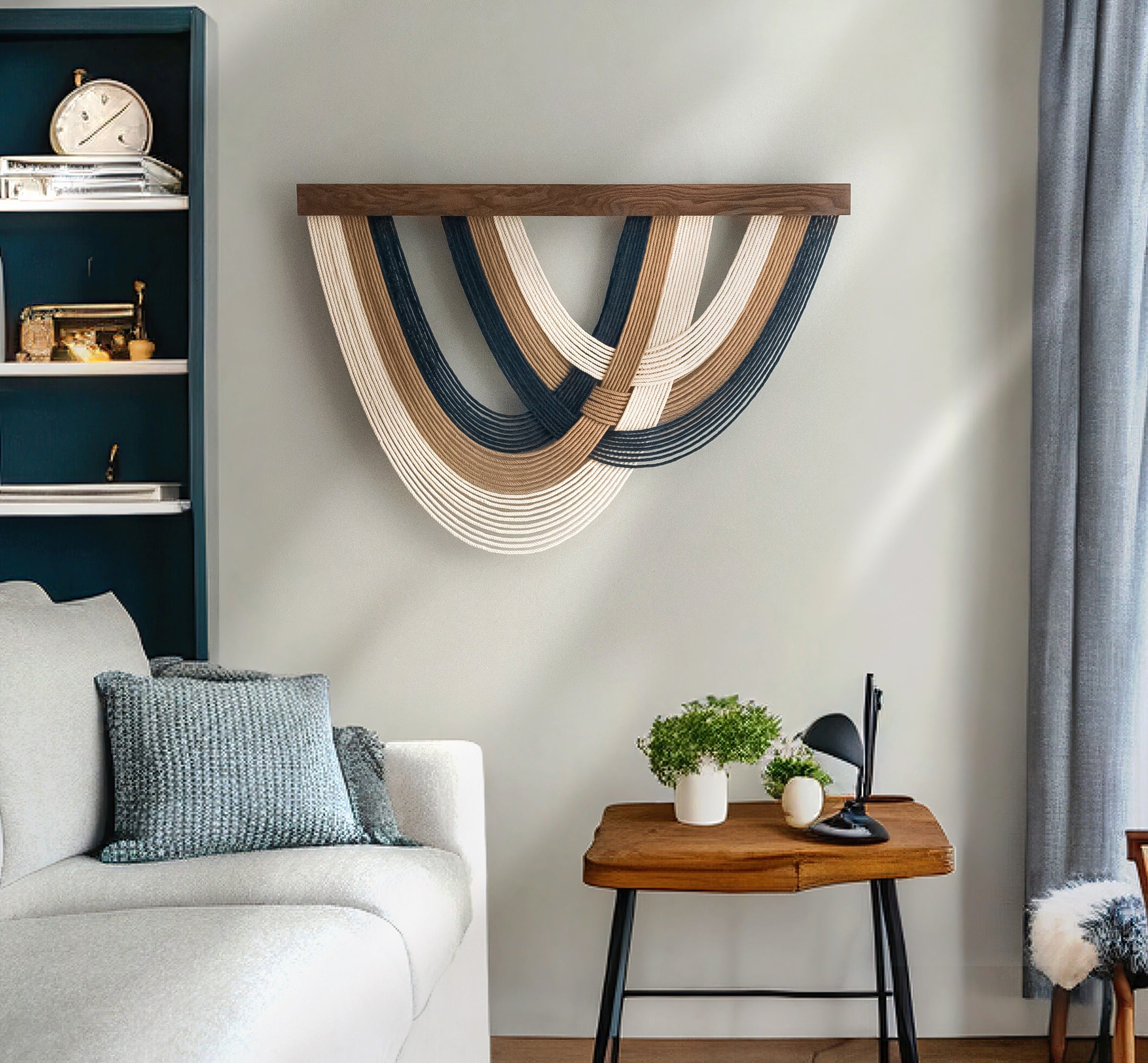 Large Handmade Cotton Macrame Wall Hanging V91