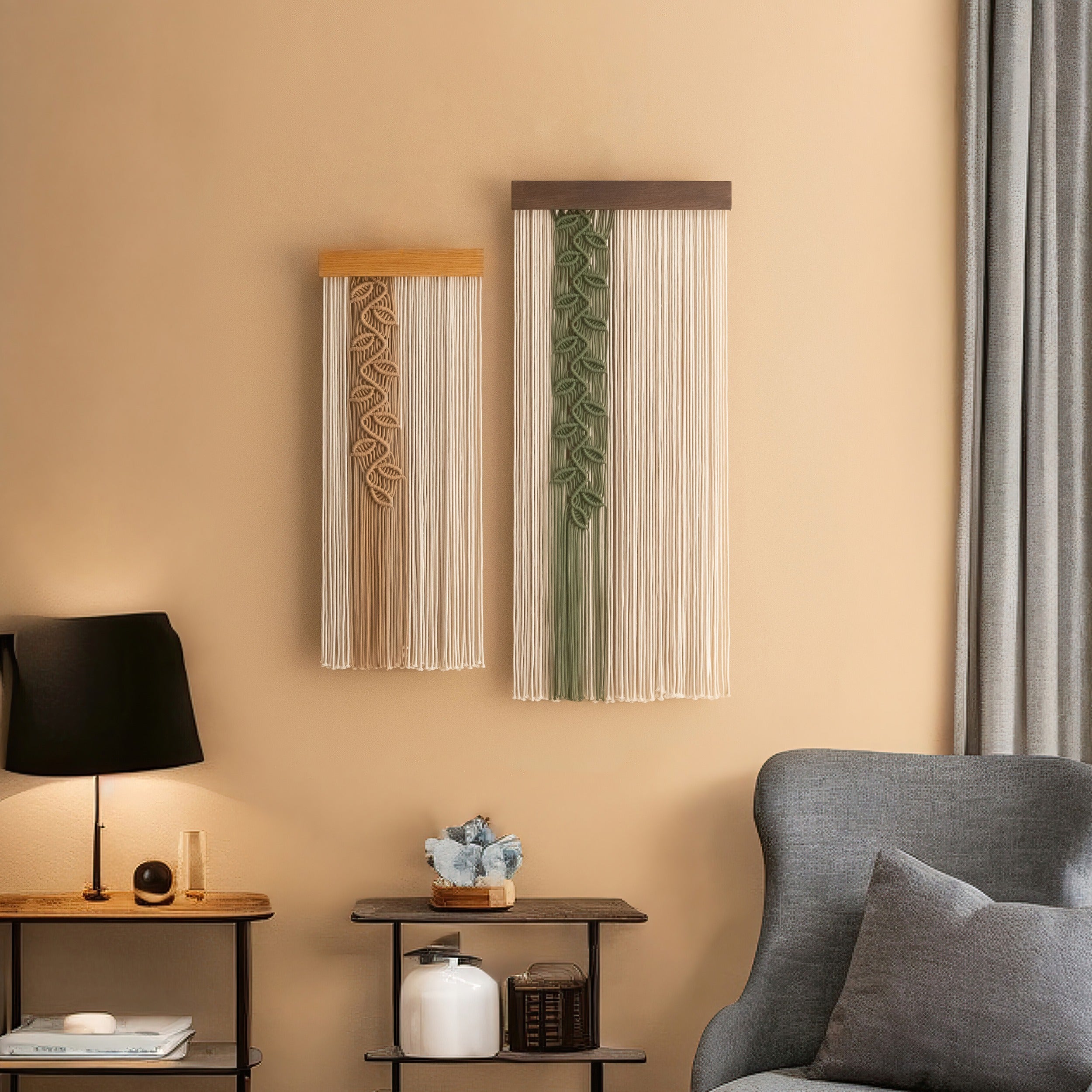 Macrame Leaf Vine Wall Hanging Boho Decor V95