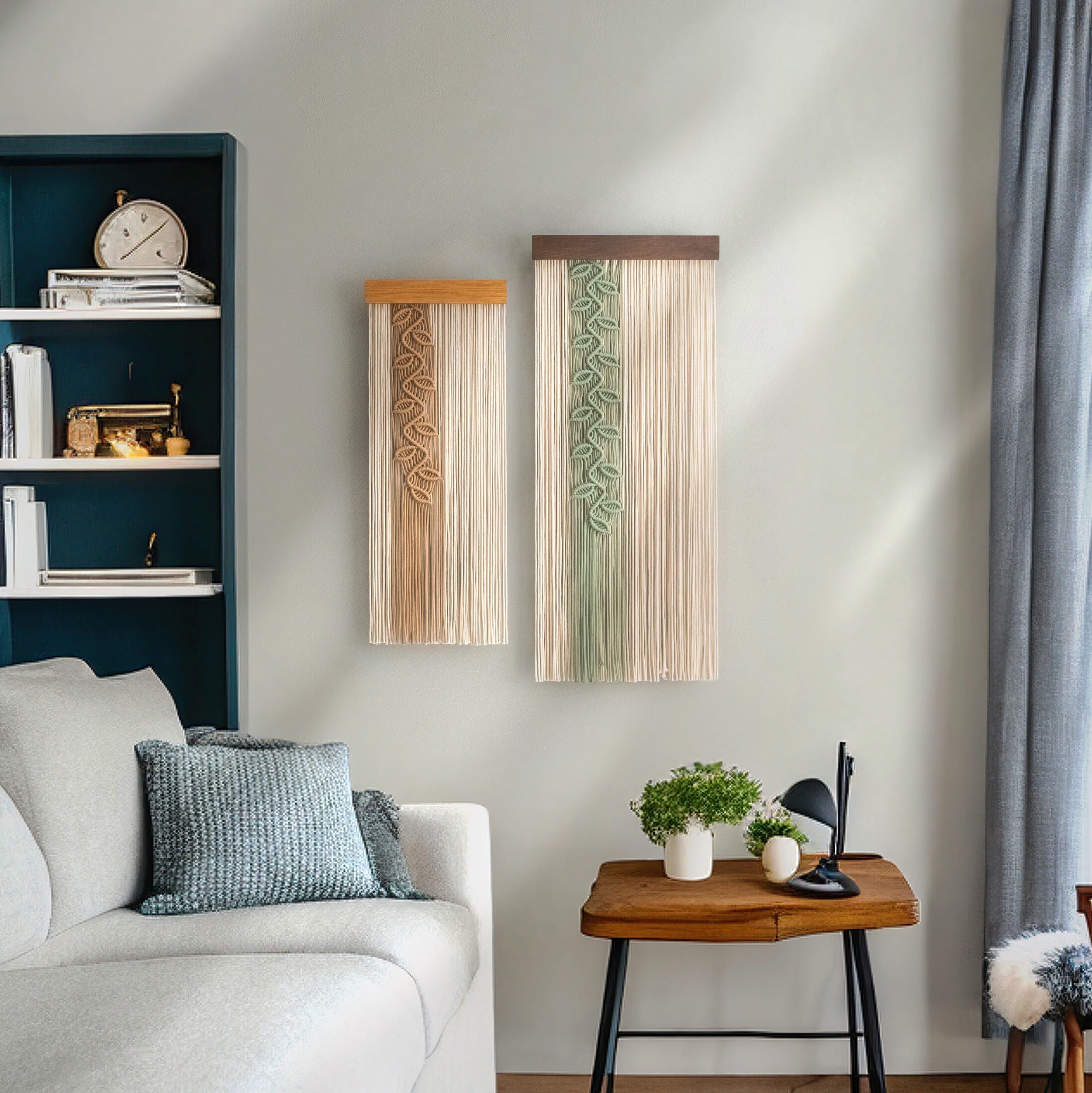 Macrame Leaf Vine Wall Hanging Boho Decor V95