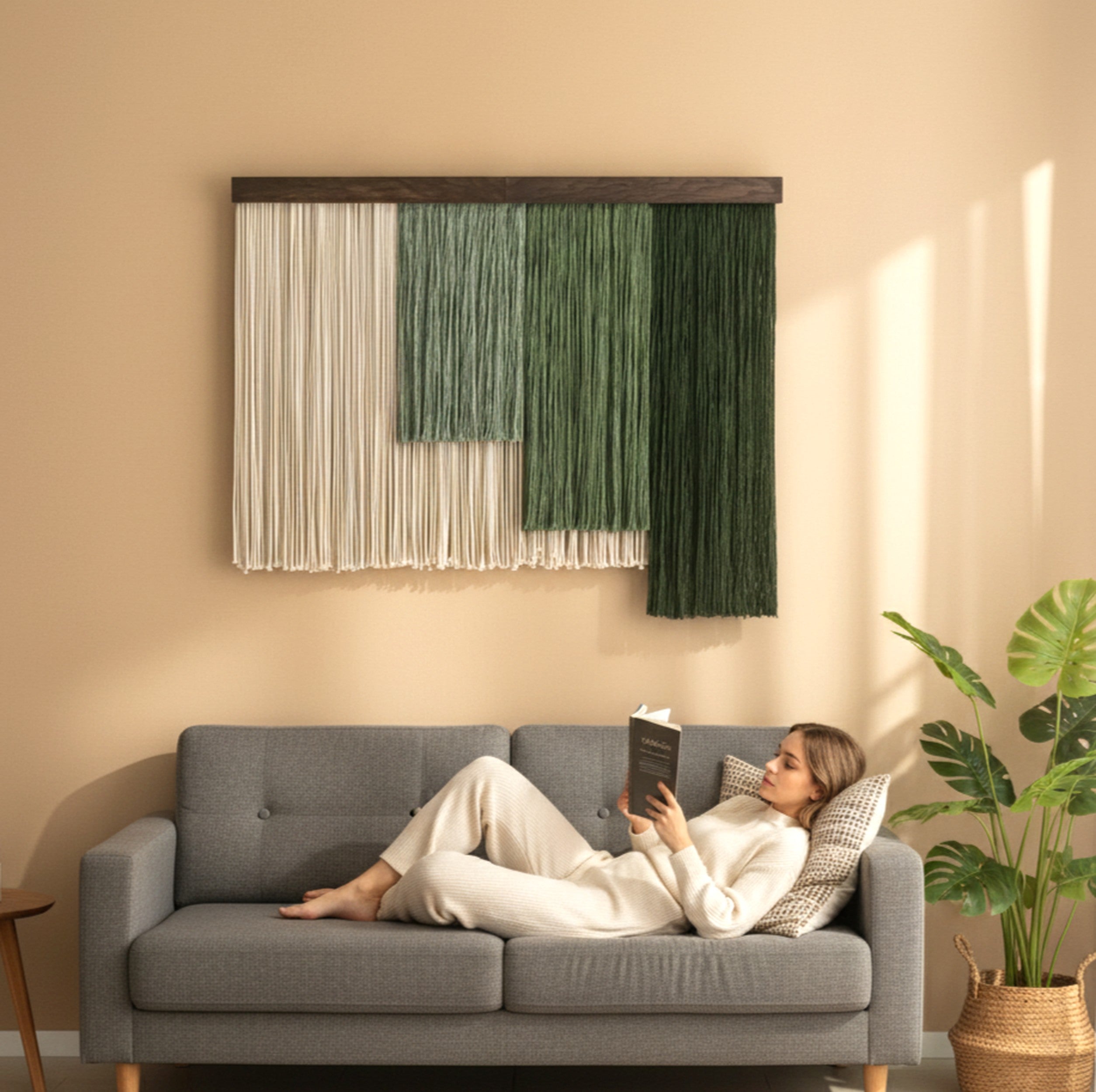 Large Cotton Macrame Wall Hanging Boho Decor V97