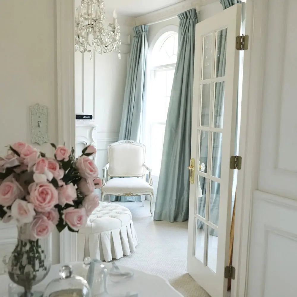 Selman dupioni silk pleated drapery with thermal insulation for elegant spaces