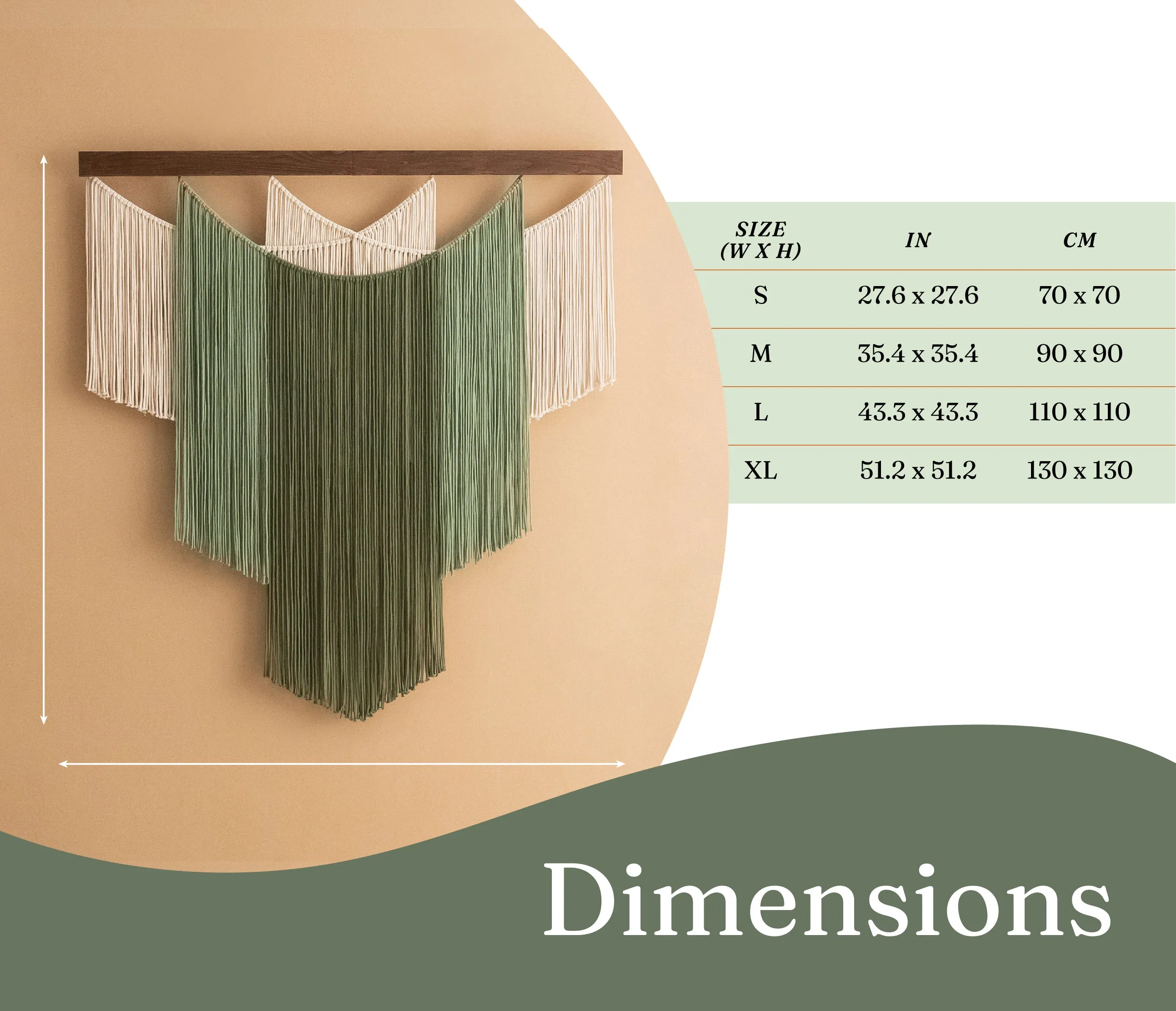 Handmade Macrame Wall Hanging with Natural Wood, Boho Fiber Wall Decor