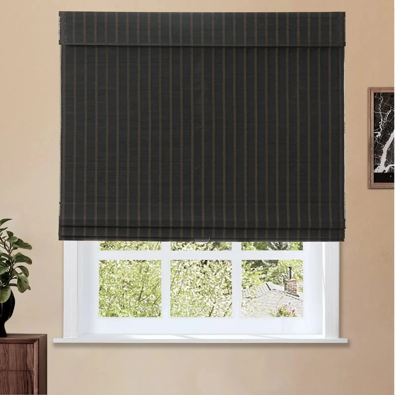 Sybil Bamboo Roman Shade Cordless TWOPAGES CURTAINS