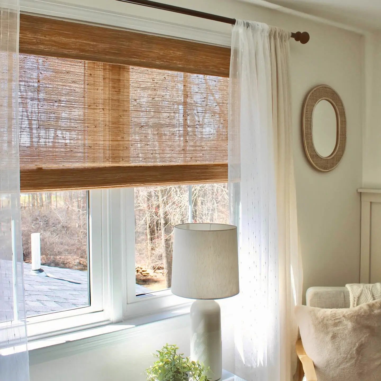 Lay Natural Jute Bamboo Woven Shade - Bark- -TWOPAGES CURTAINS