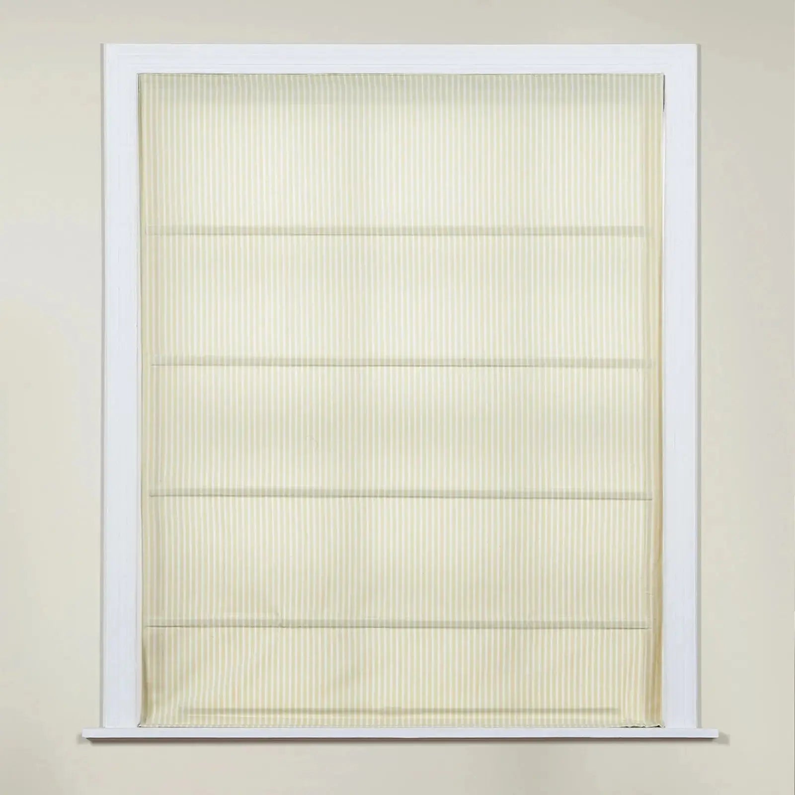 Jana Cordless Roman Shades 100% Cotton Striped -TWOPAGES