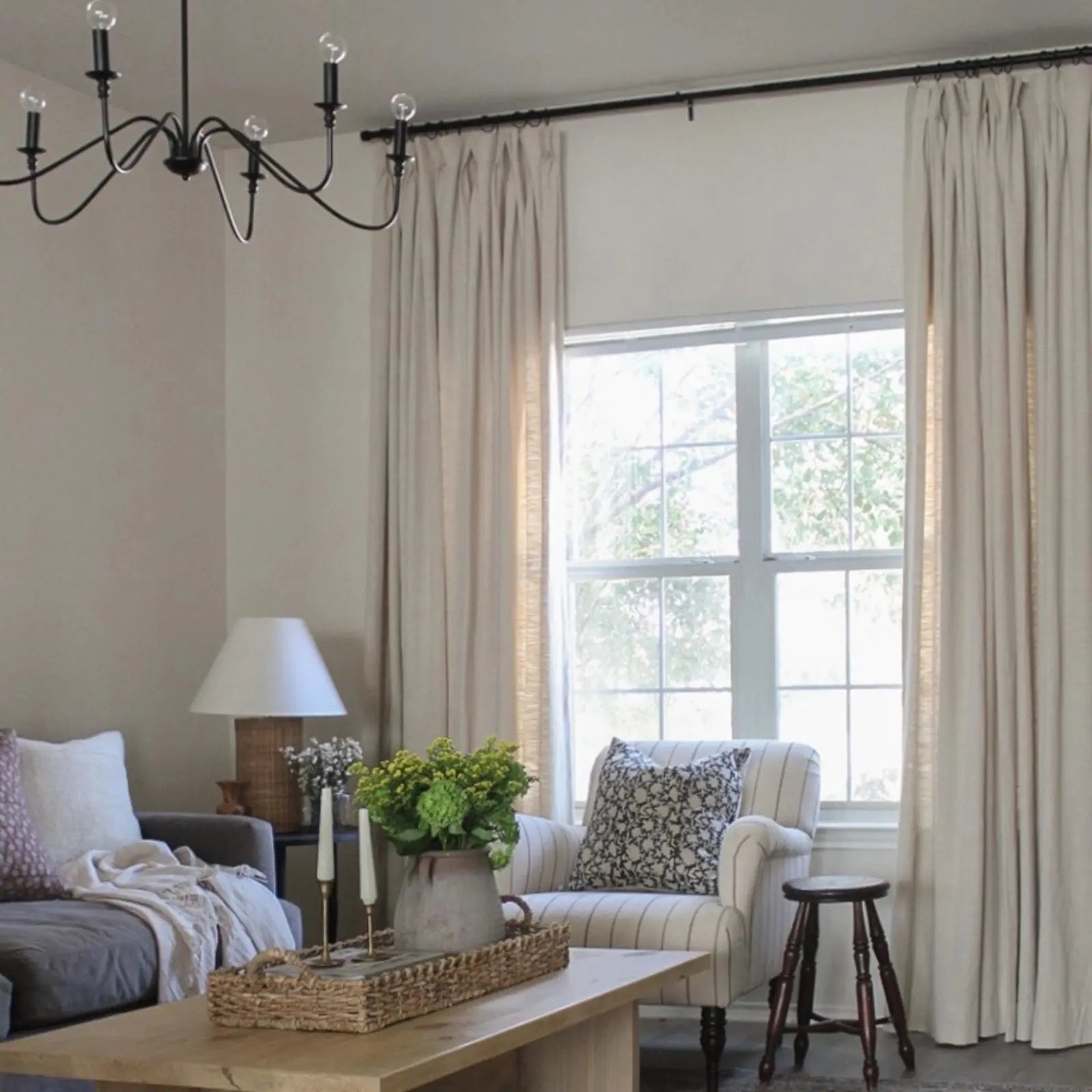 Cloe cotton blend pleated drapery for stylish insulated room design