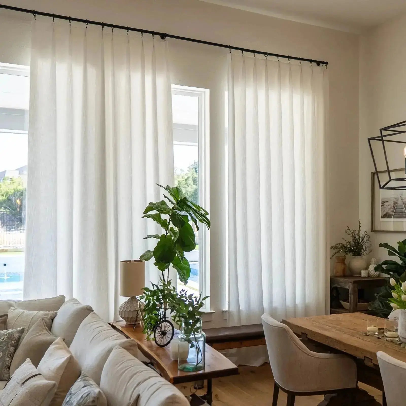 Isabella heavyweight cotton pleated drapery for elegant insulated interiors