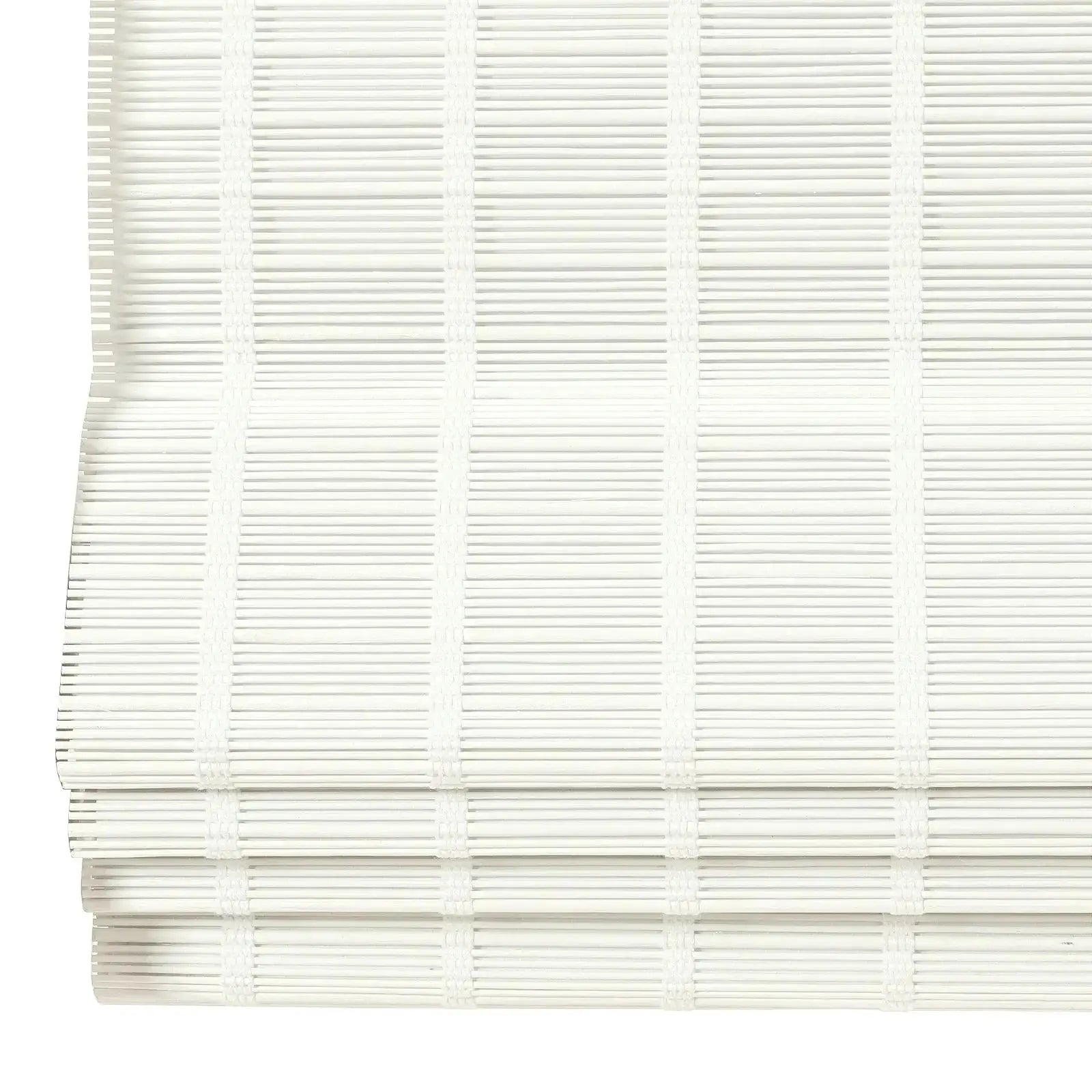 Sybil Bamboo Roman Shade - Beige White TWOPAGES CURTAINS