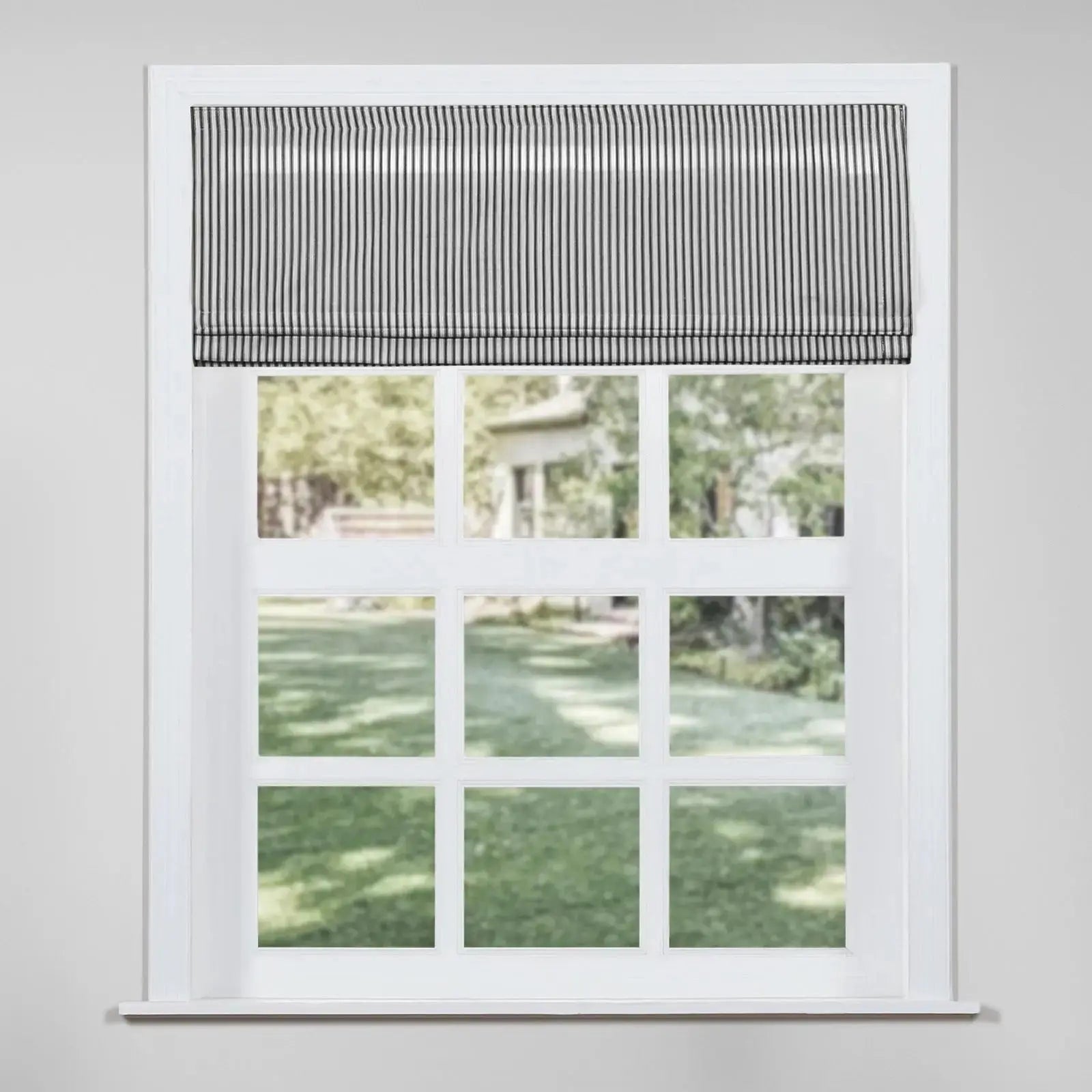 Jana Cordless Roman Shades 100% Cotton Striped -TWOPAGES