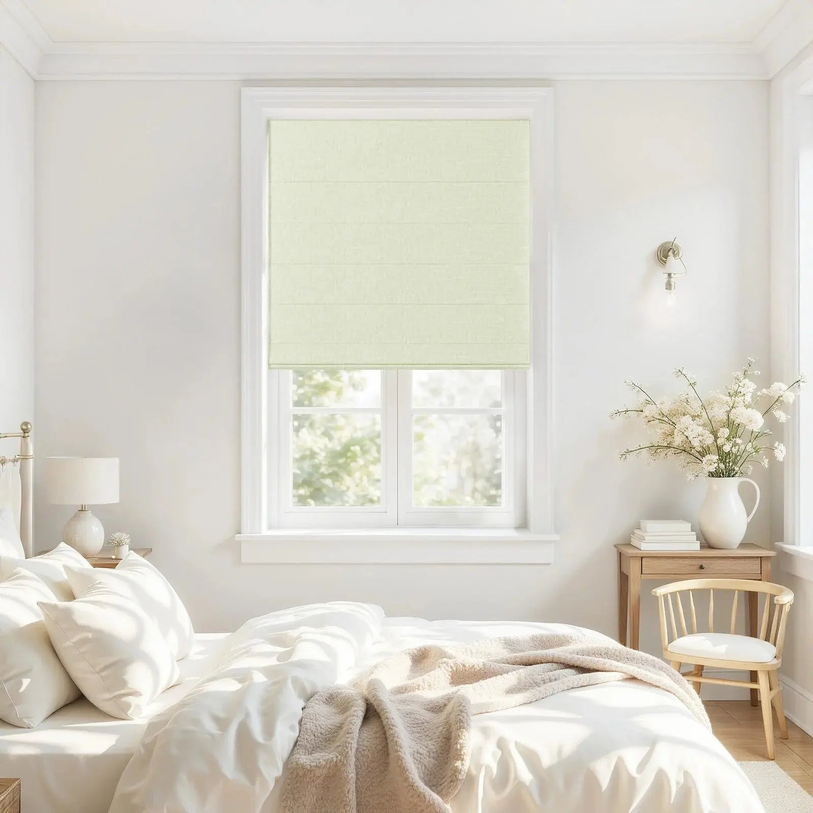 Alvin Motorized Blackout Boutique Roman Shade -TWOPAGES