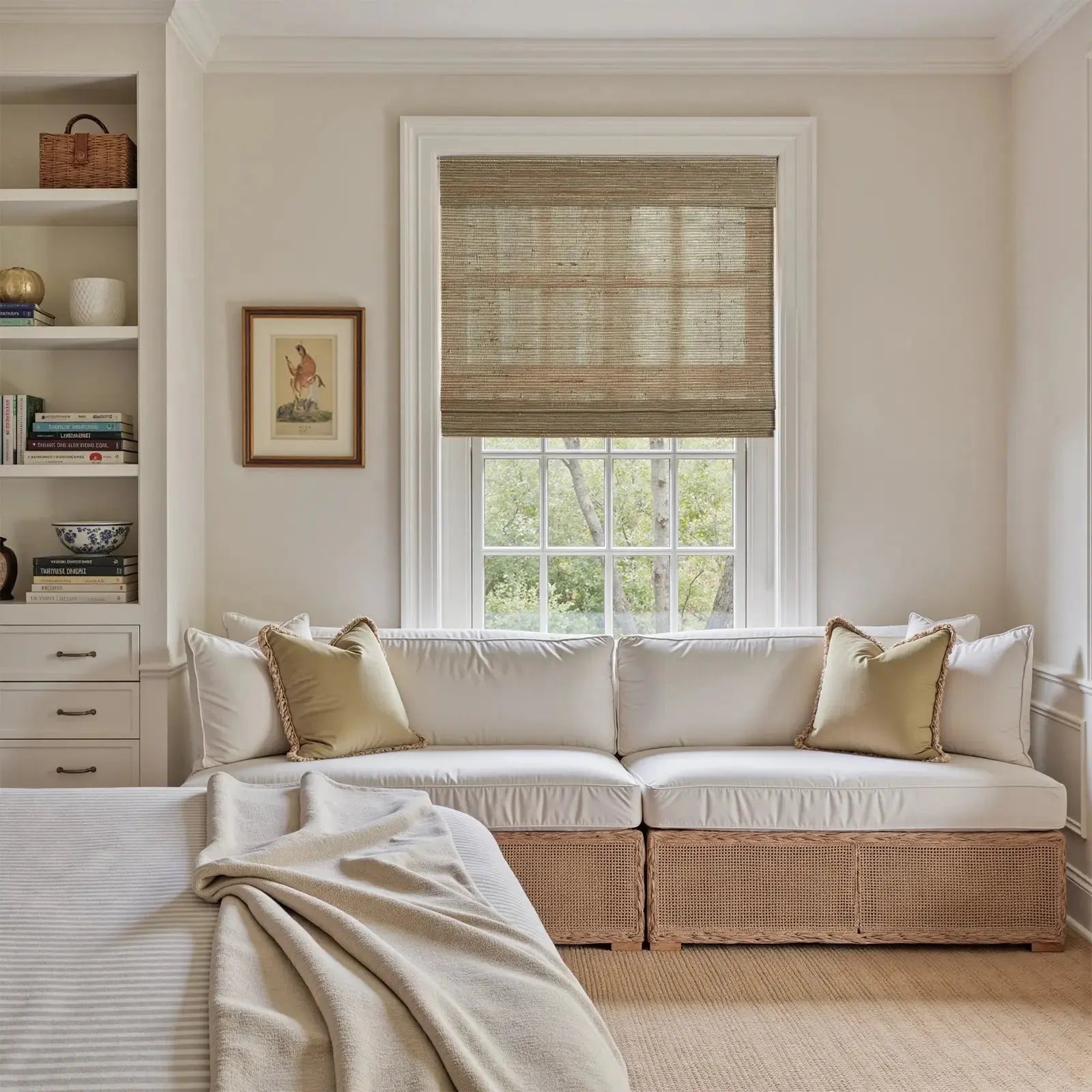 Natural Ramie Bamboo Woven Shade - Brown -TWOPAGES CURTAINS