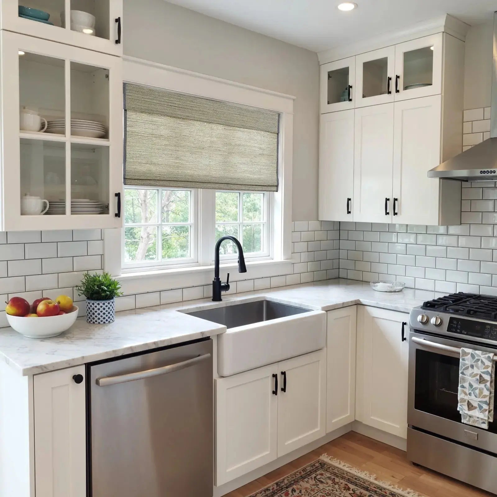 Rae Natural Ramie Flax Woven Wood Shades - Series C -TWOPAGES CURTAINS