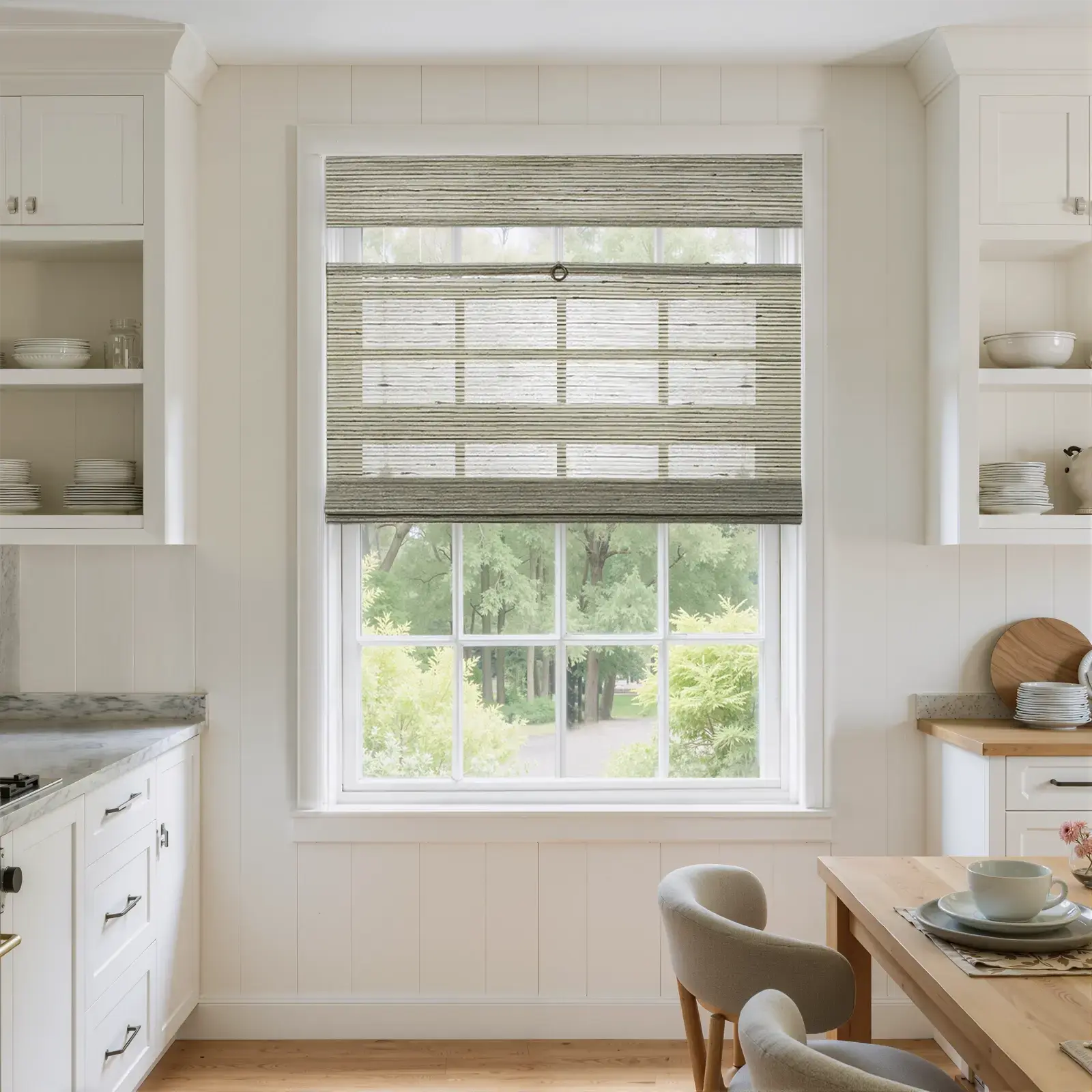 Rae Top Down Bottom Up Woven Wood Shade Cordless - Series C -TWOPAGES CURTAINS