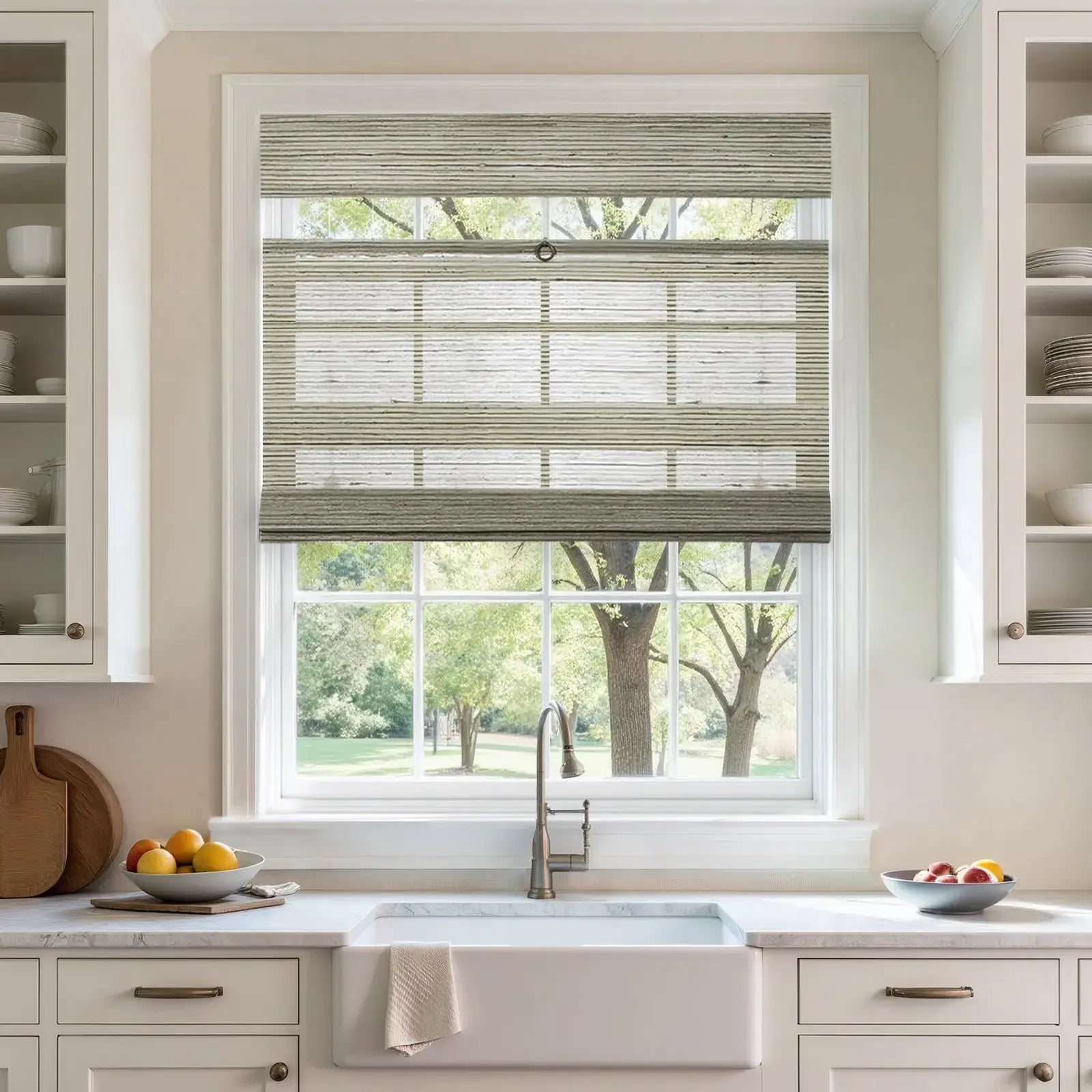 Rae Top Down Bottom Up Woven Wood Shade Cordless - Series C -TWOPAGES CURTAINS