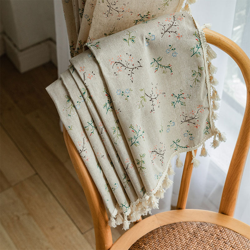 Countryside Style Floral Light Filtering Curtain Curtains Ownkoti 7