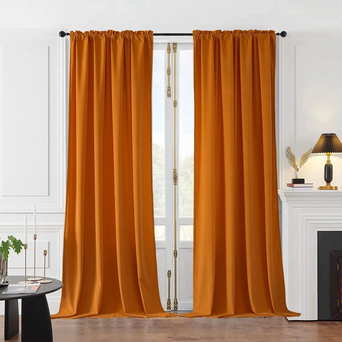 Joydeco Luxury Velvet Blackout Curtains - Thermal Insulated & Rod Pocket