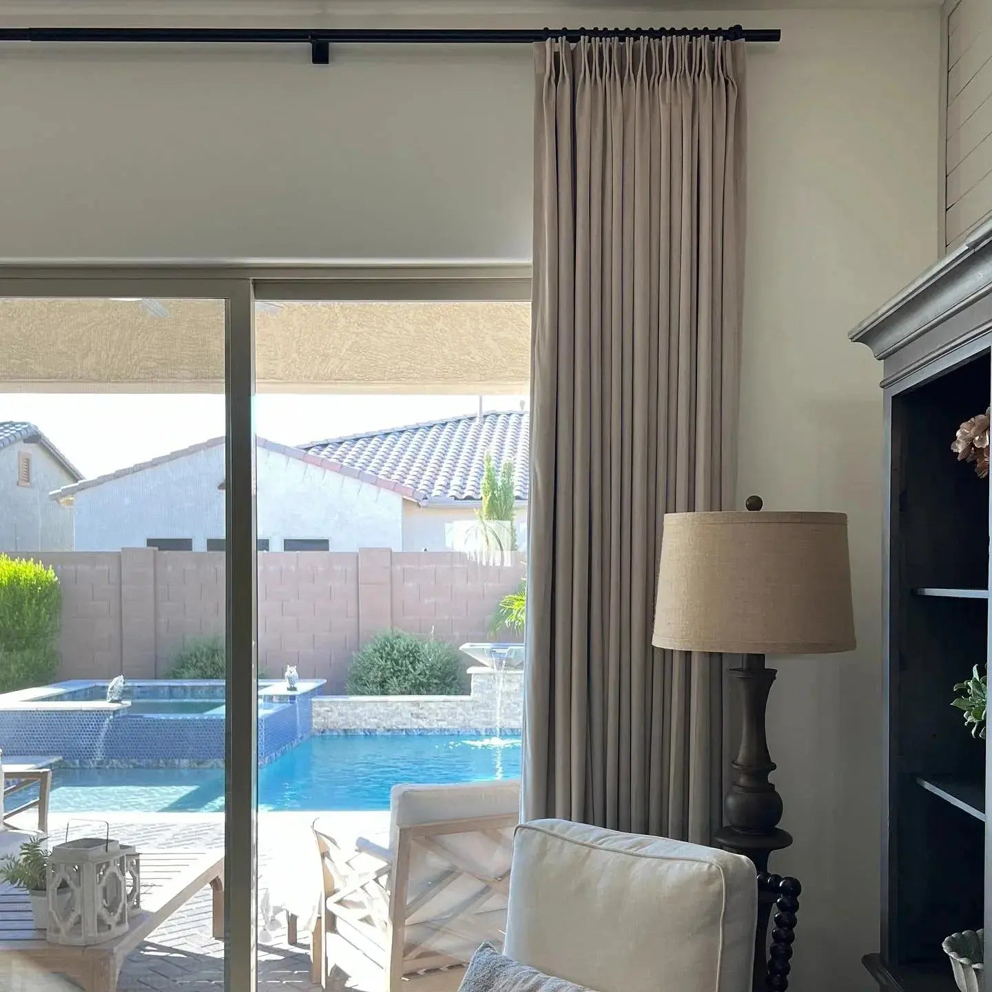 Birkin velvet pleated drapery for elegant insulated room style