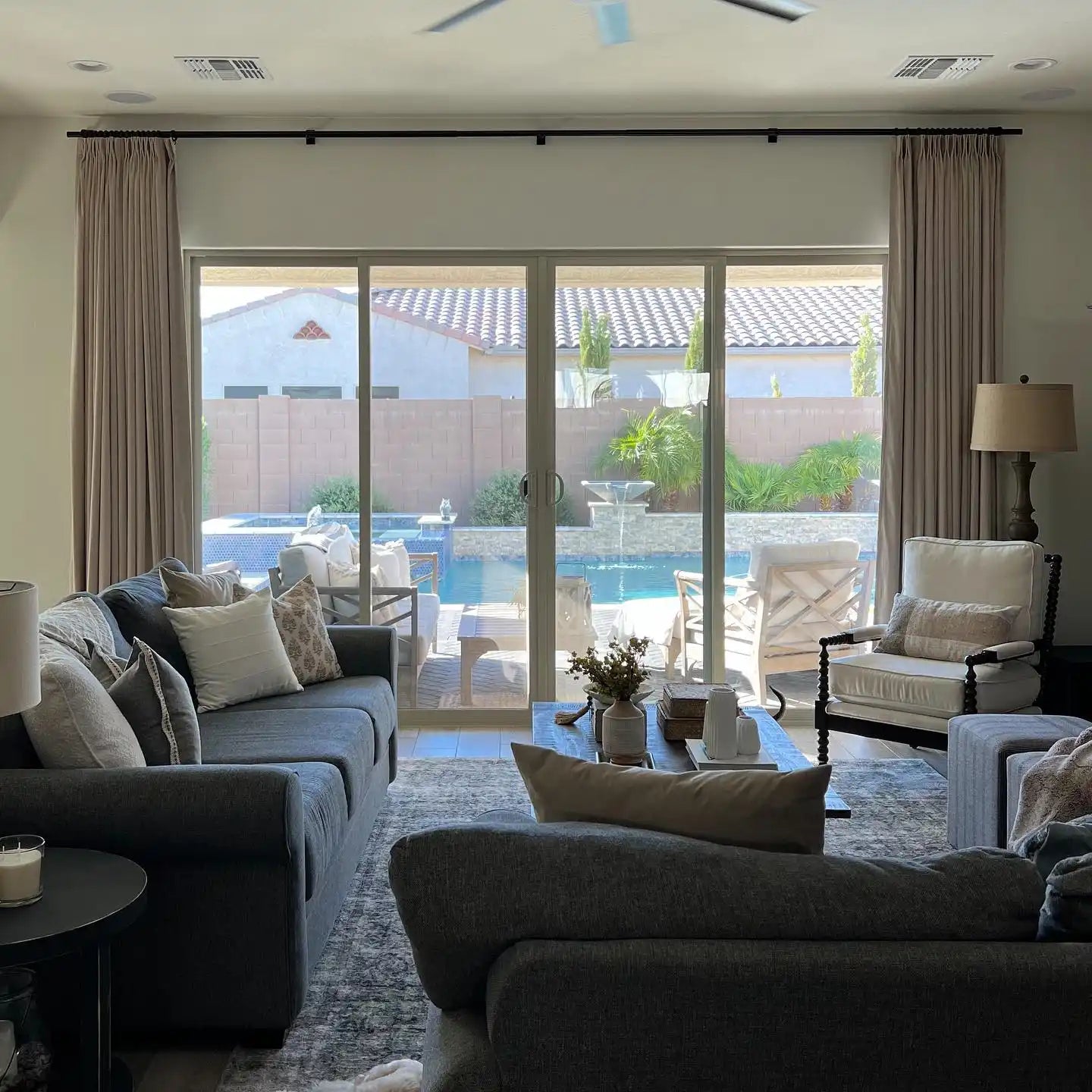 Birkin velvet pleated drapery for elegant insulated room style