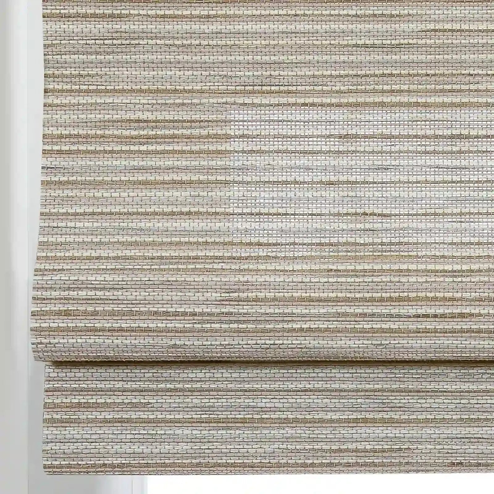Rae Natural Ramie Flax Woven Wood Shades - Series C -TWOPAGES CURTAINS