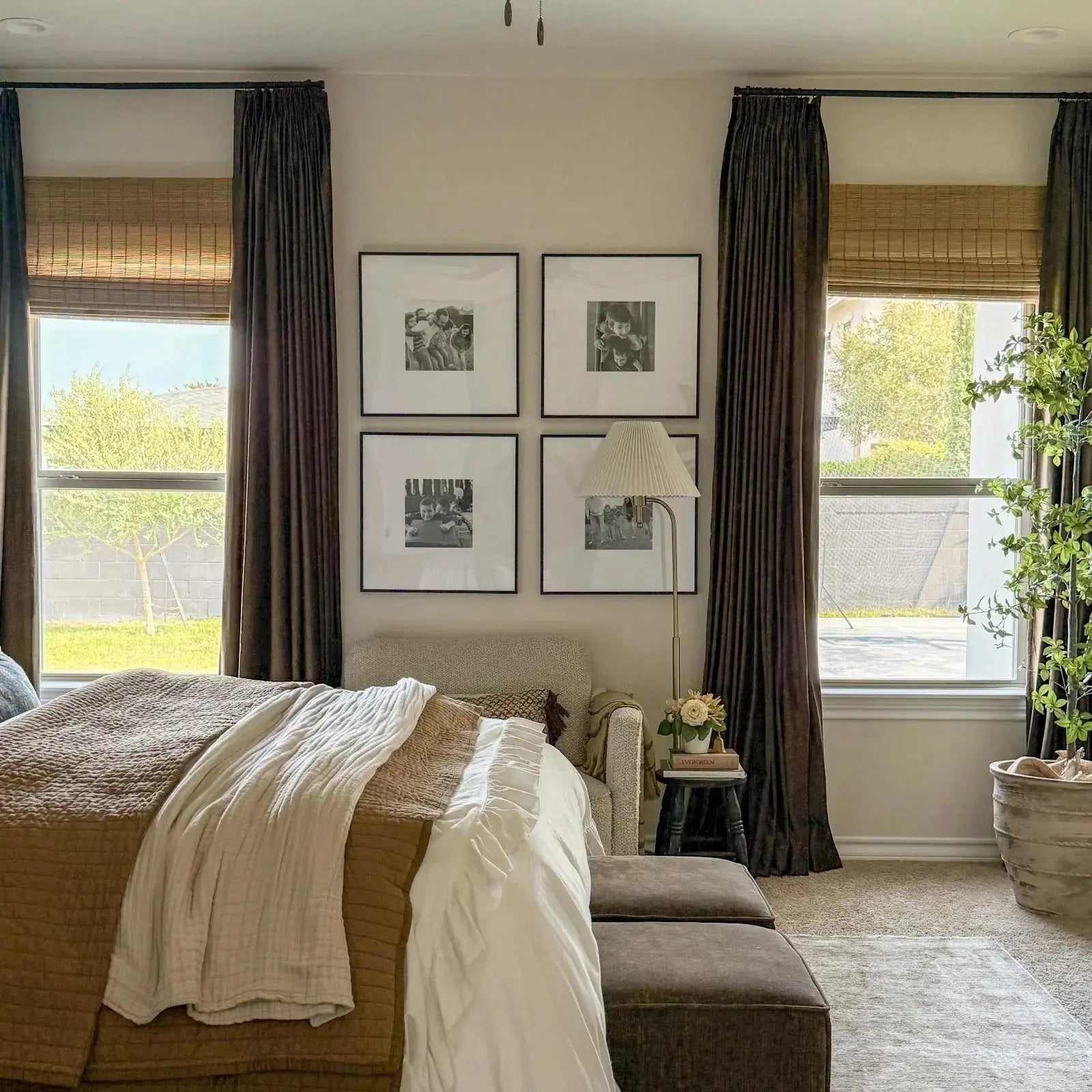 Birkin velvet pleated drapery for elegant insulated room style