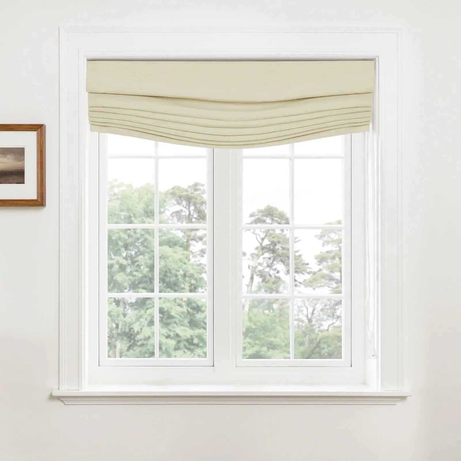 Custom Relaxed Roman Shades Cord Lift- -TWOPAGES