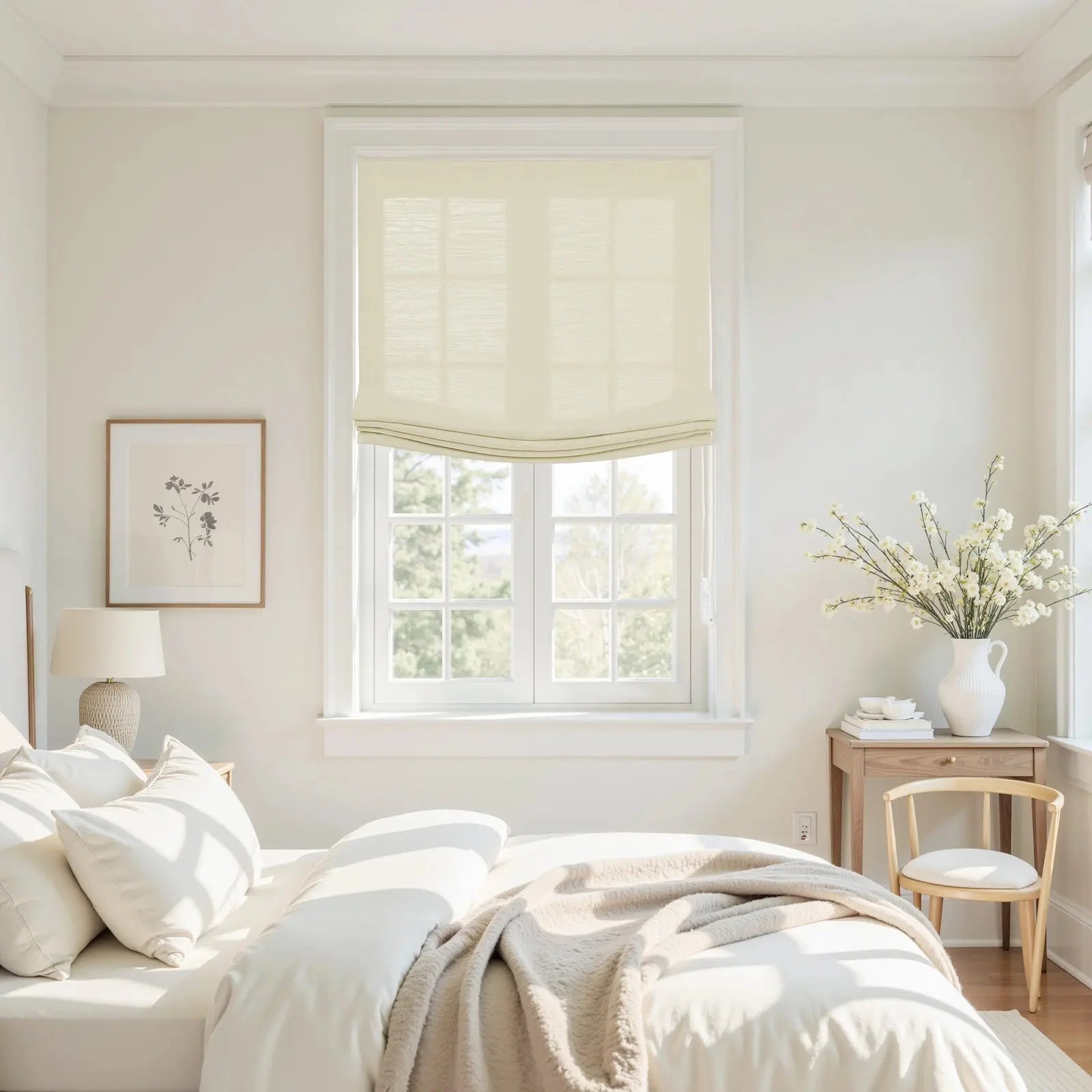 Custom Relaxed Roman Shades Cord Lift- -TWOPAGES