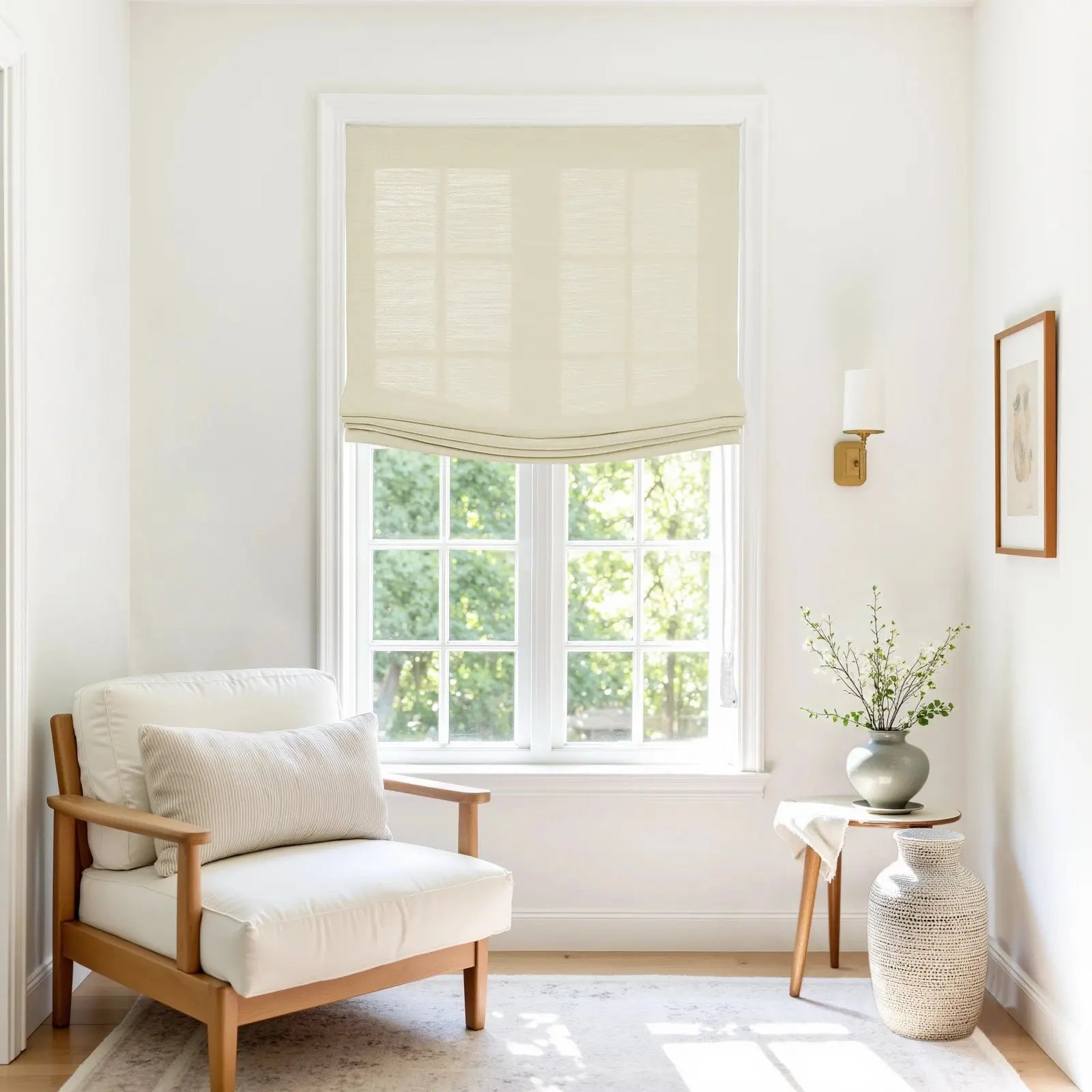 Custom Relaxed Roman Shades Cord Lift- -TWOPAGES