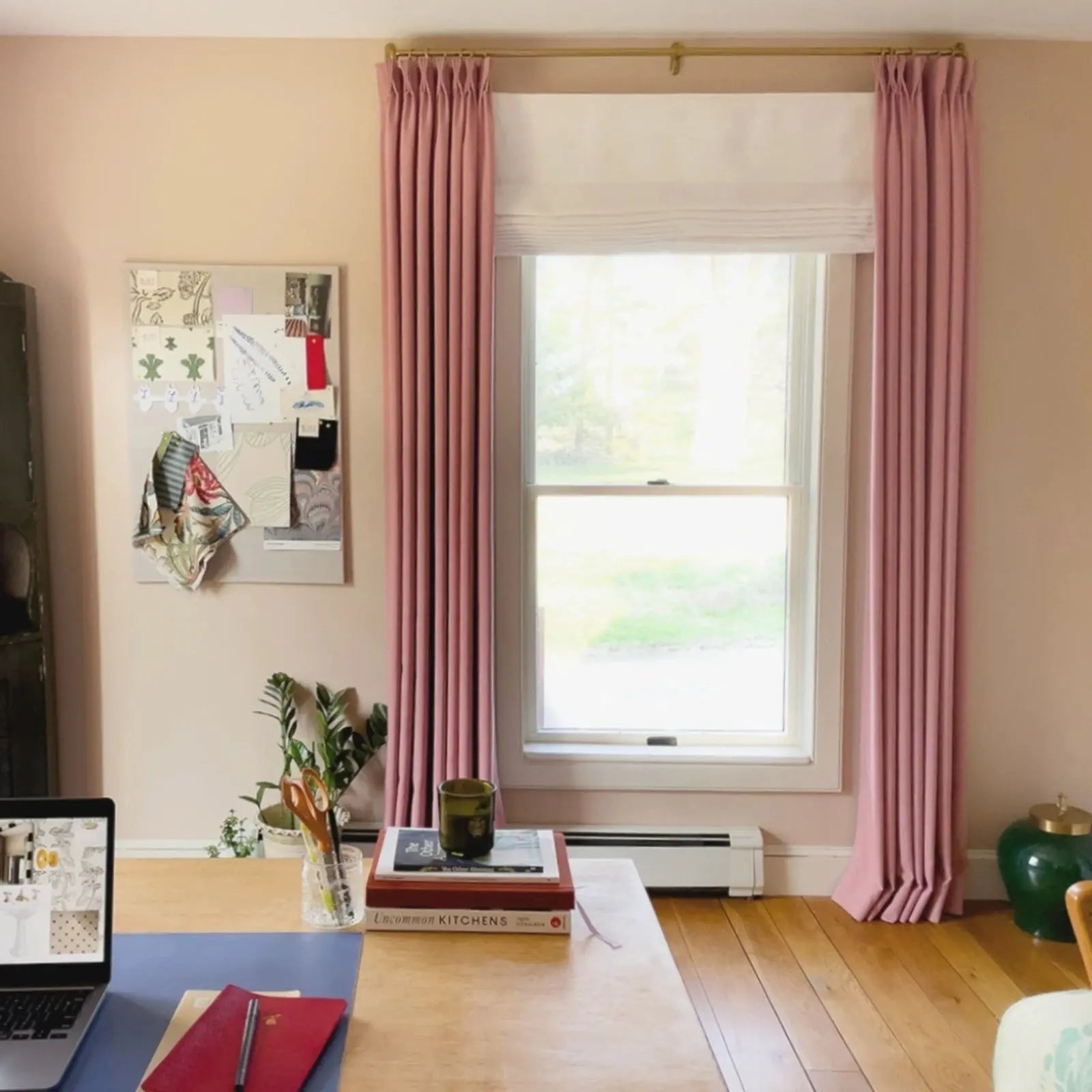 Isabella heavyweight cotton pleated drapery for elegant insulated interiors