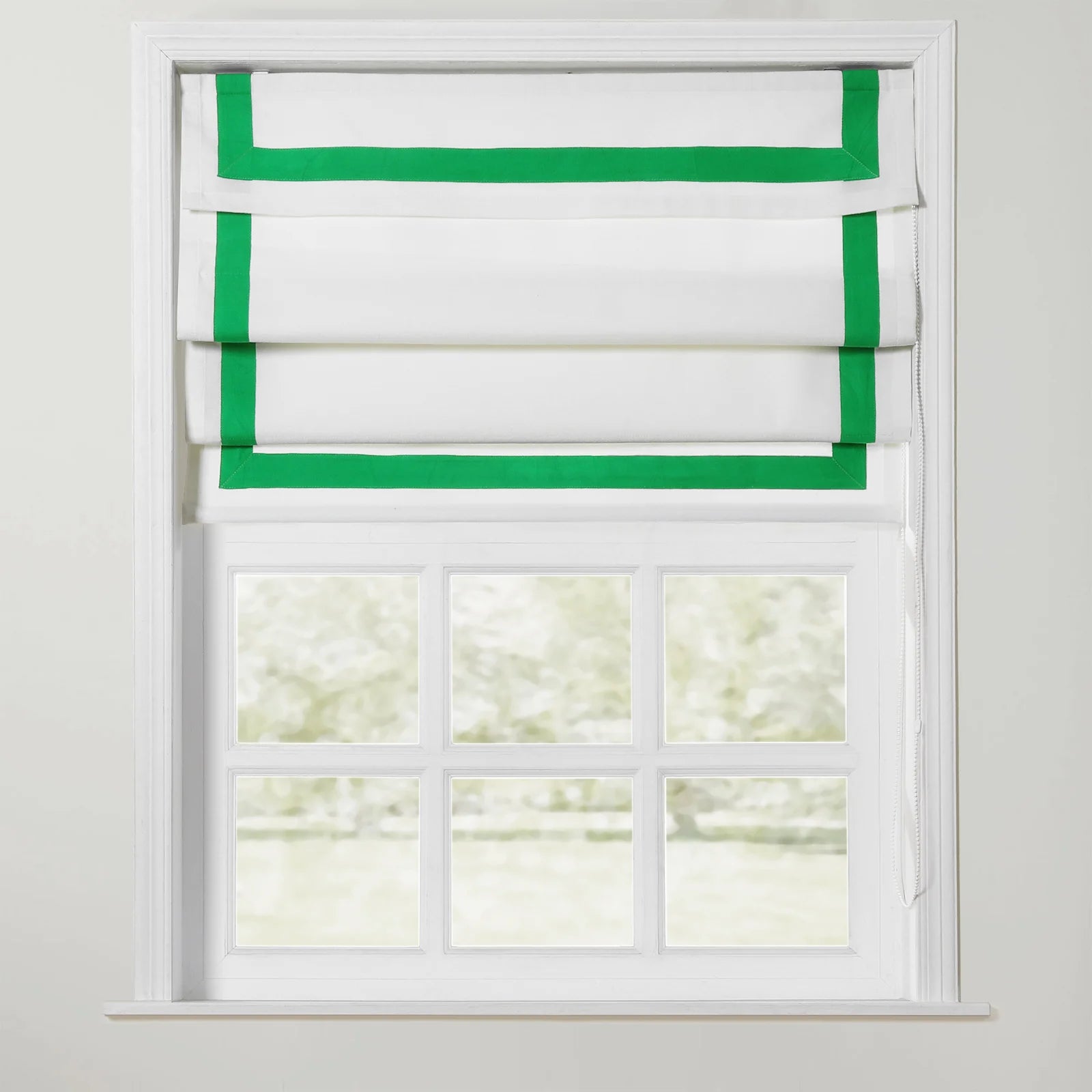 Tyrone Roman Shade with Border Cord Lift TWOPAGES