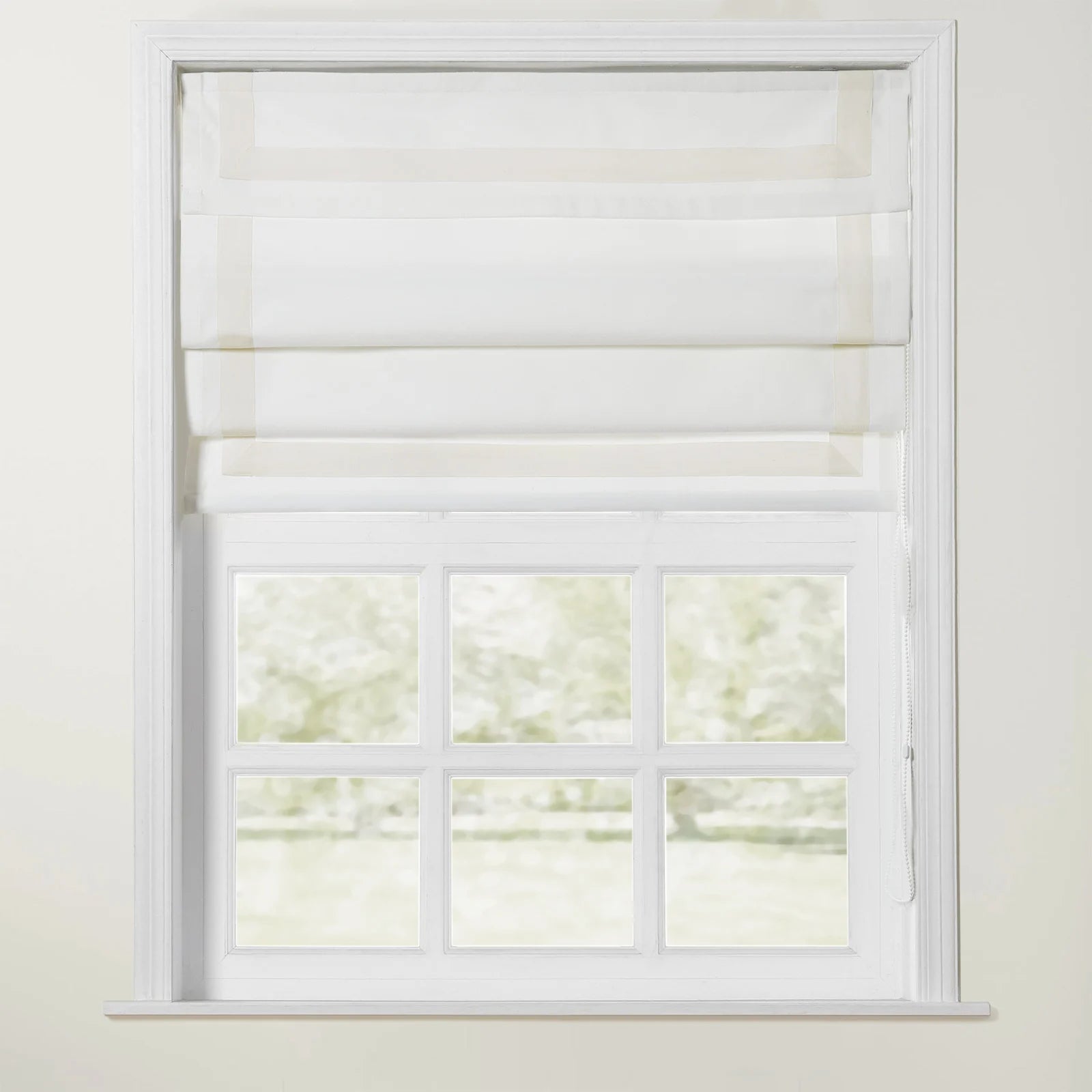 Tyrone Roman Shade with Border Cord Lift TWOPAGES