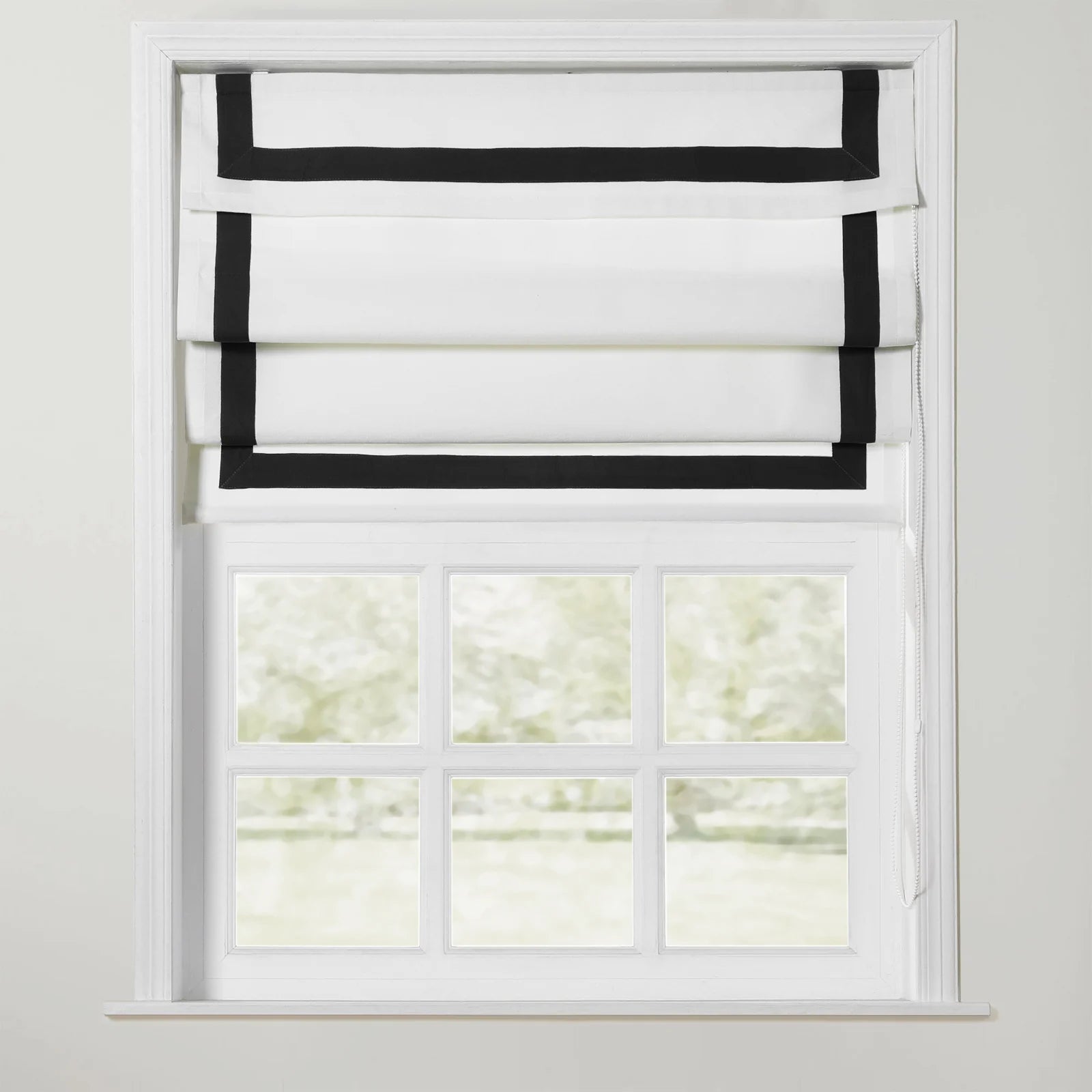 Tyrone Roman Shade with Border Cord Lift TWOPAGES