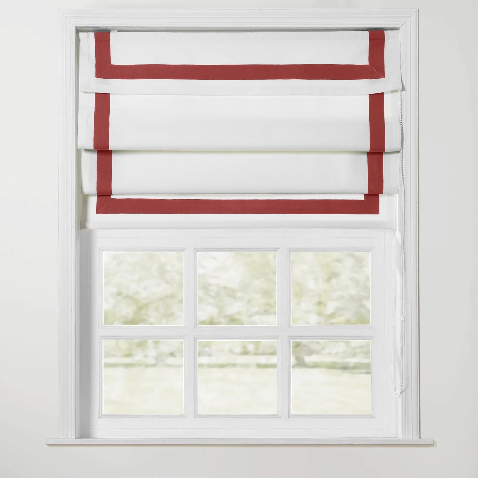 Tyrone Roman Shade with Border Cord Lift TWOPAGES