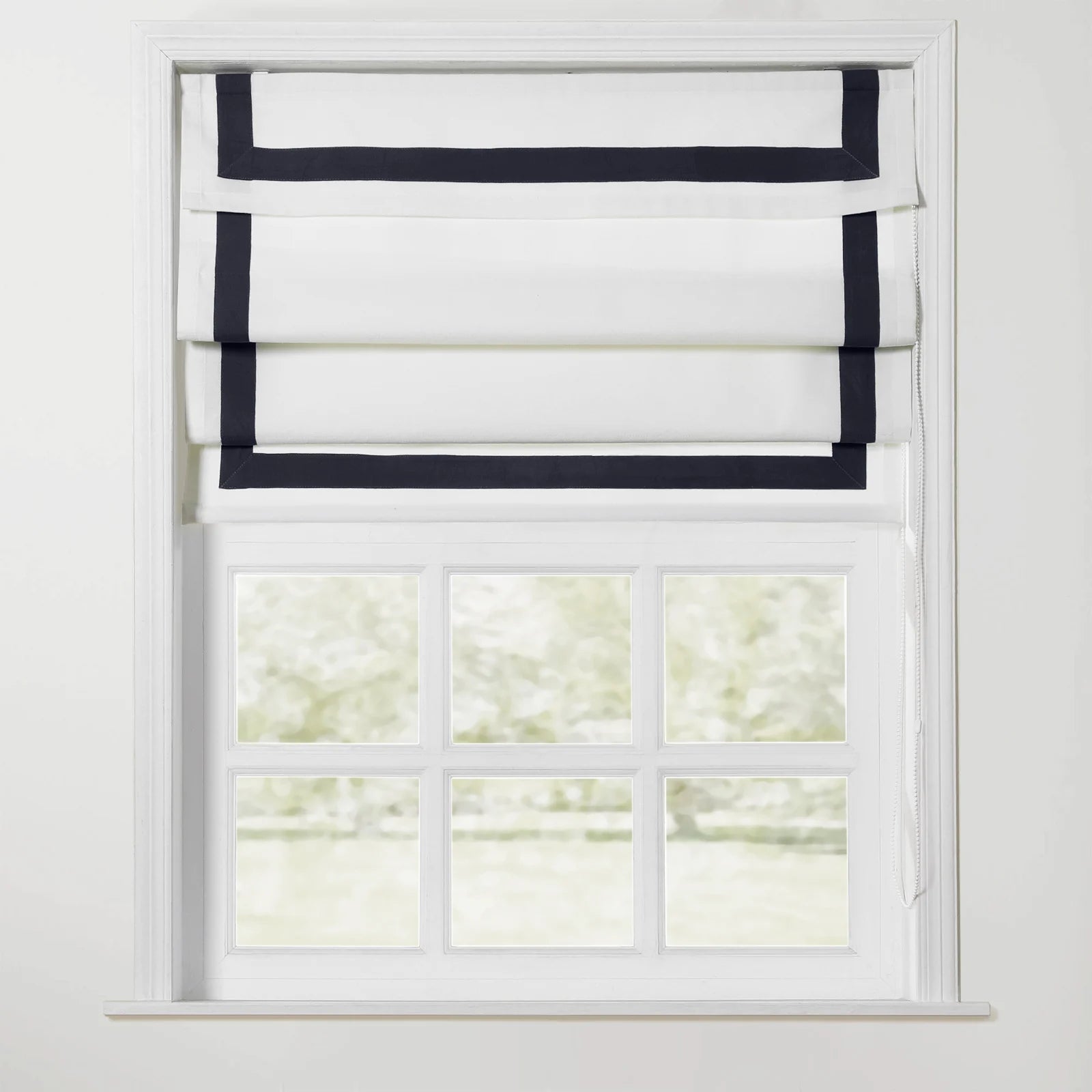 Tyrone Roman Shade with Border Cord Lift TWOPAGES