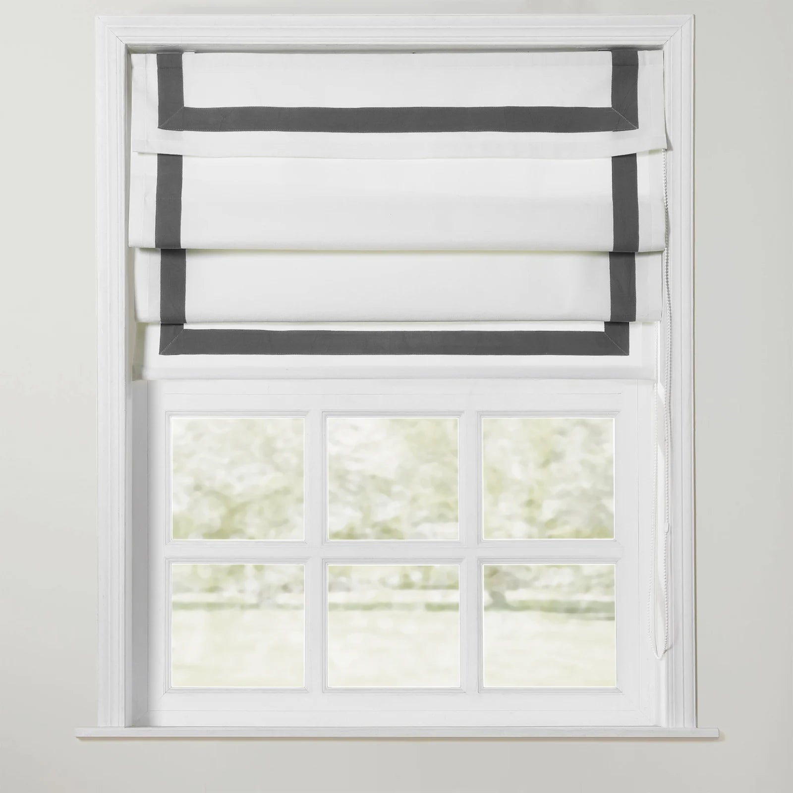 Tyrone Roman Shade with Border Cord Lift TWOPAGES