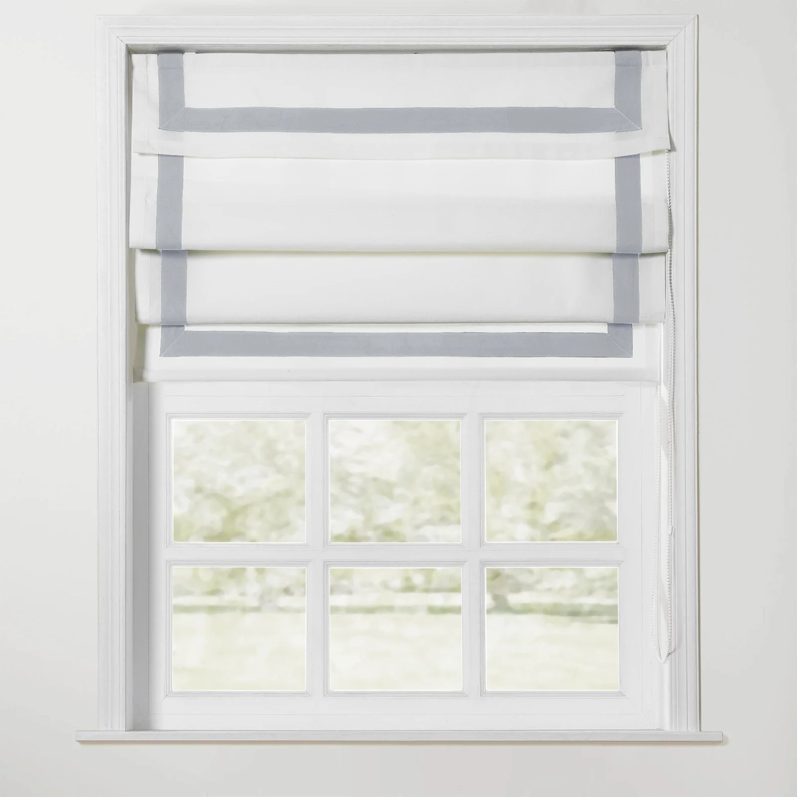 Tyrone Roman Shade with Border Cord Lift TWOPAGES