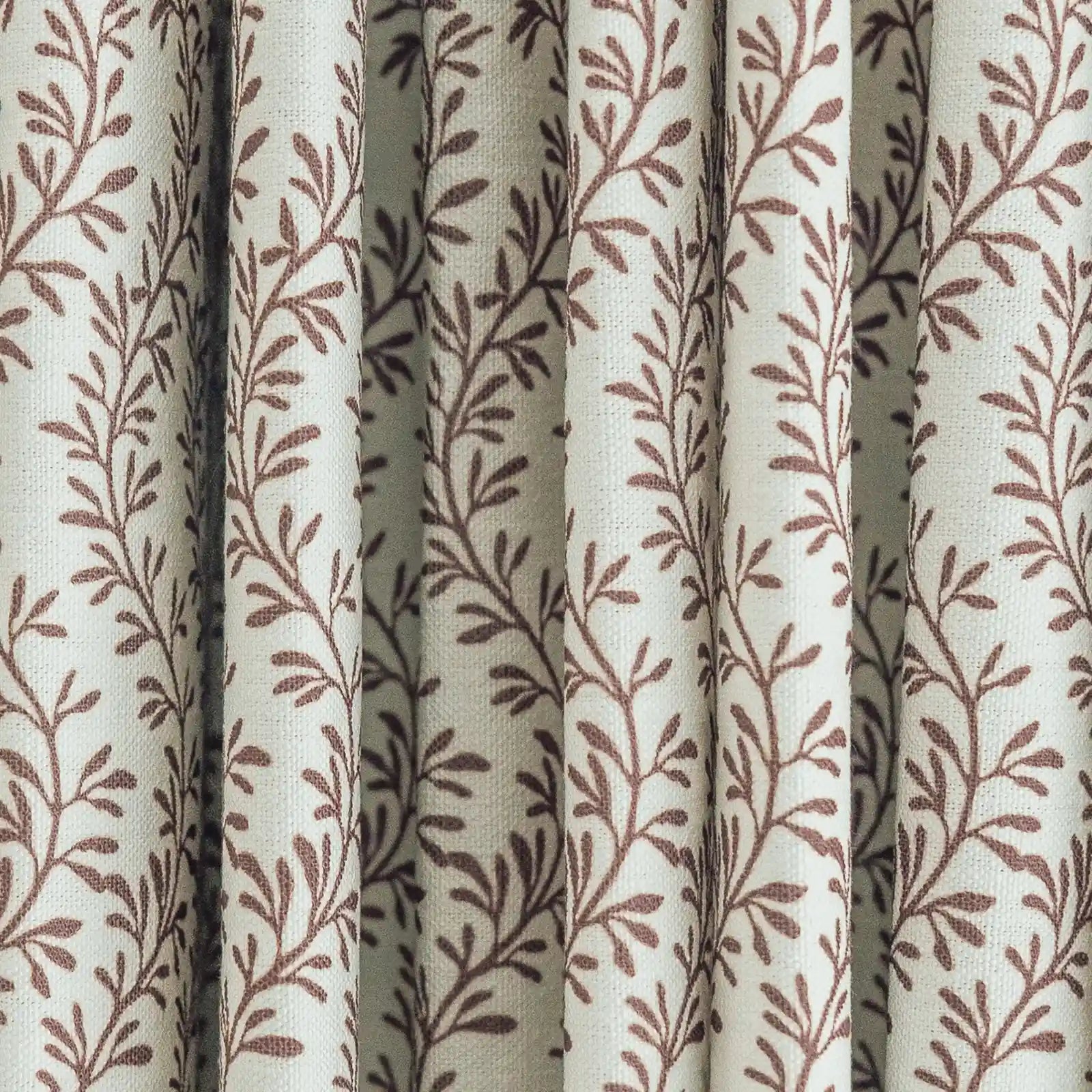 Floral print linen cotton pleated drapery for elegant insulated style