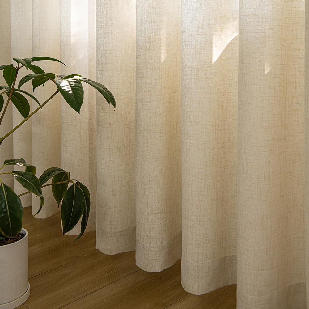 linen texture pleated drapery for elegant insulated living spaces