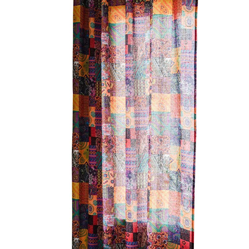Colorful Boho Cotton Linen Window Curtains