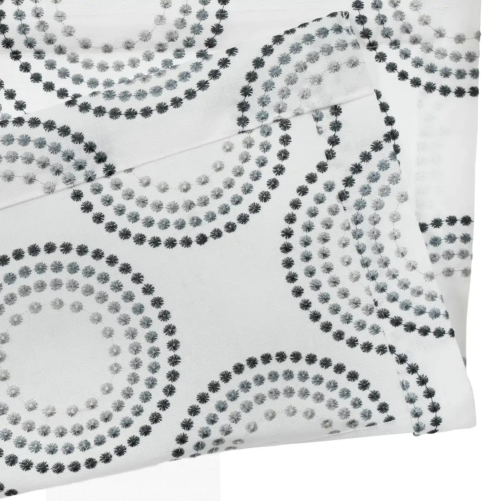 Linnea Linen Cotton Embroidered Roman Shade Cordless -TWOPAGES