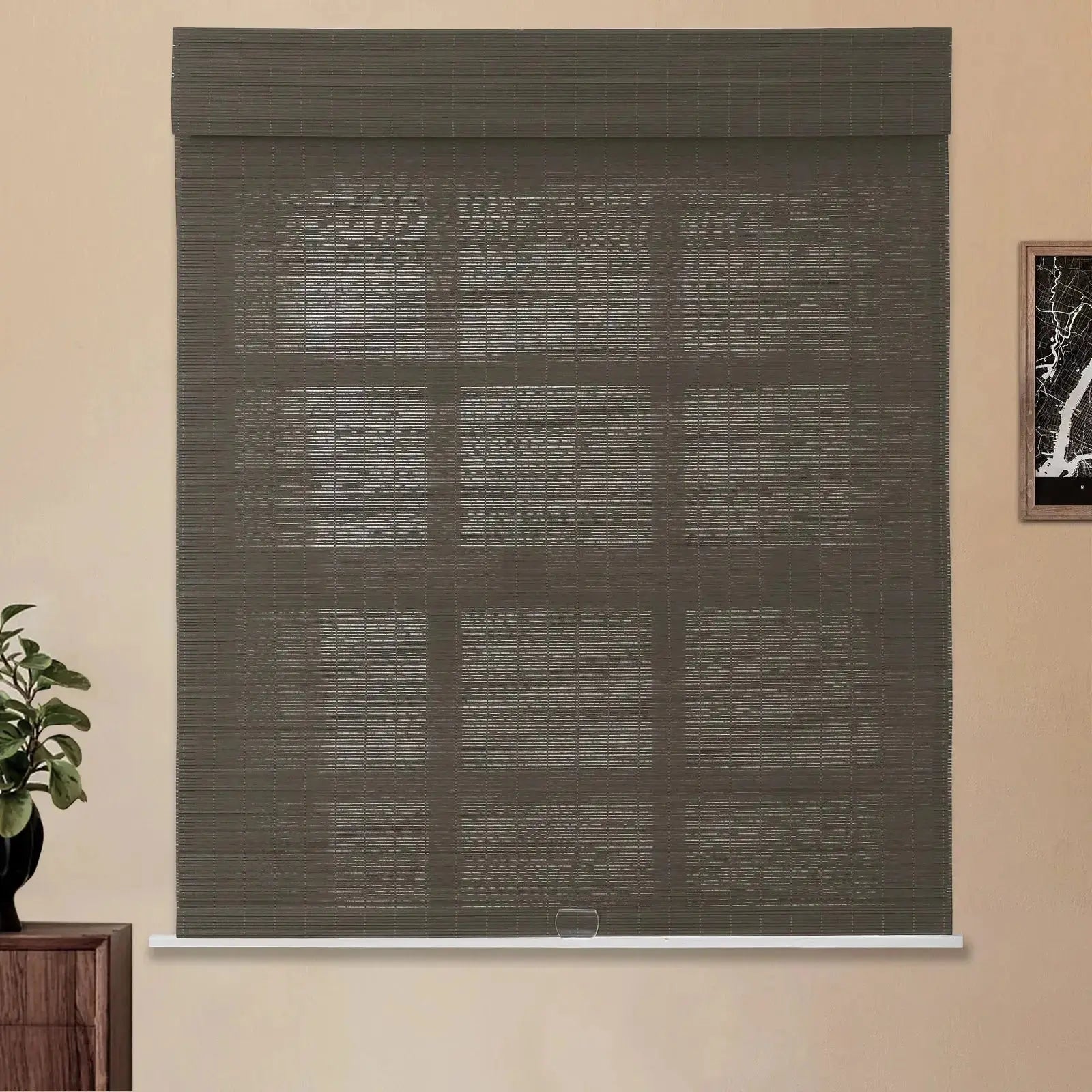 Sybil Bamboo Roman Shade - Dark Earth TWOPAGES CURTAINS