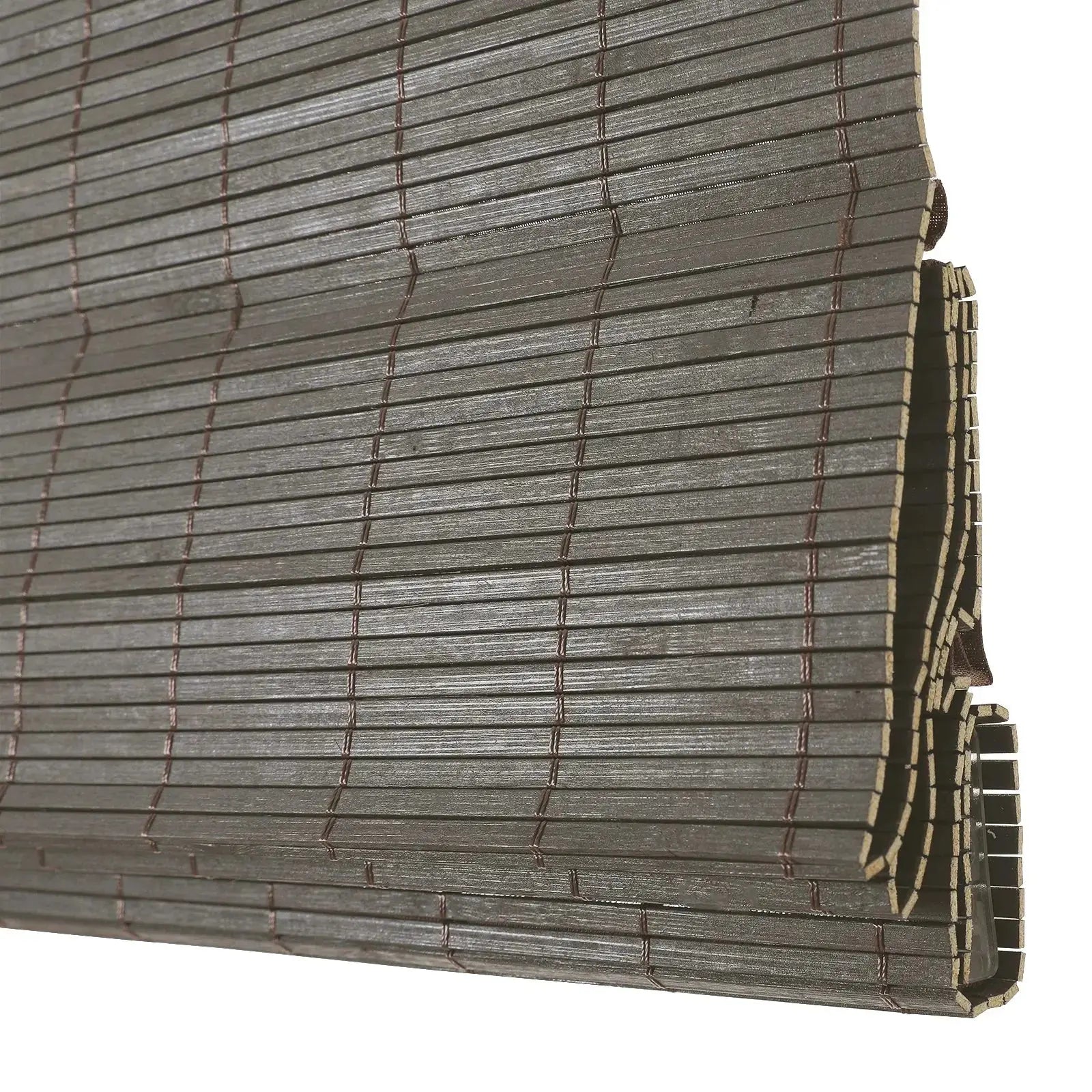 Sybil Bamboo Roman Shade - Dark Earth TWOPAGES CURTAINS