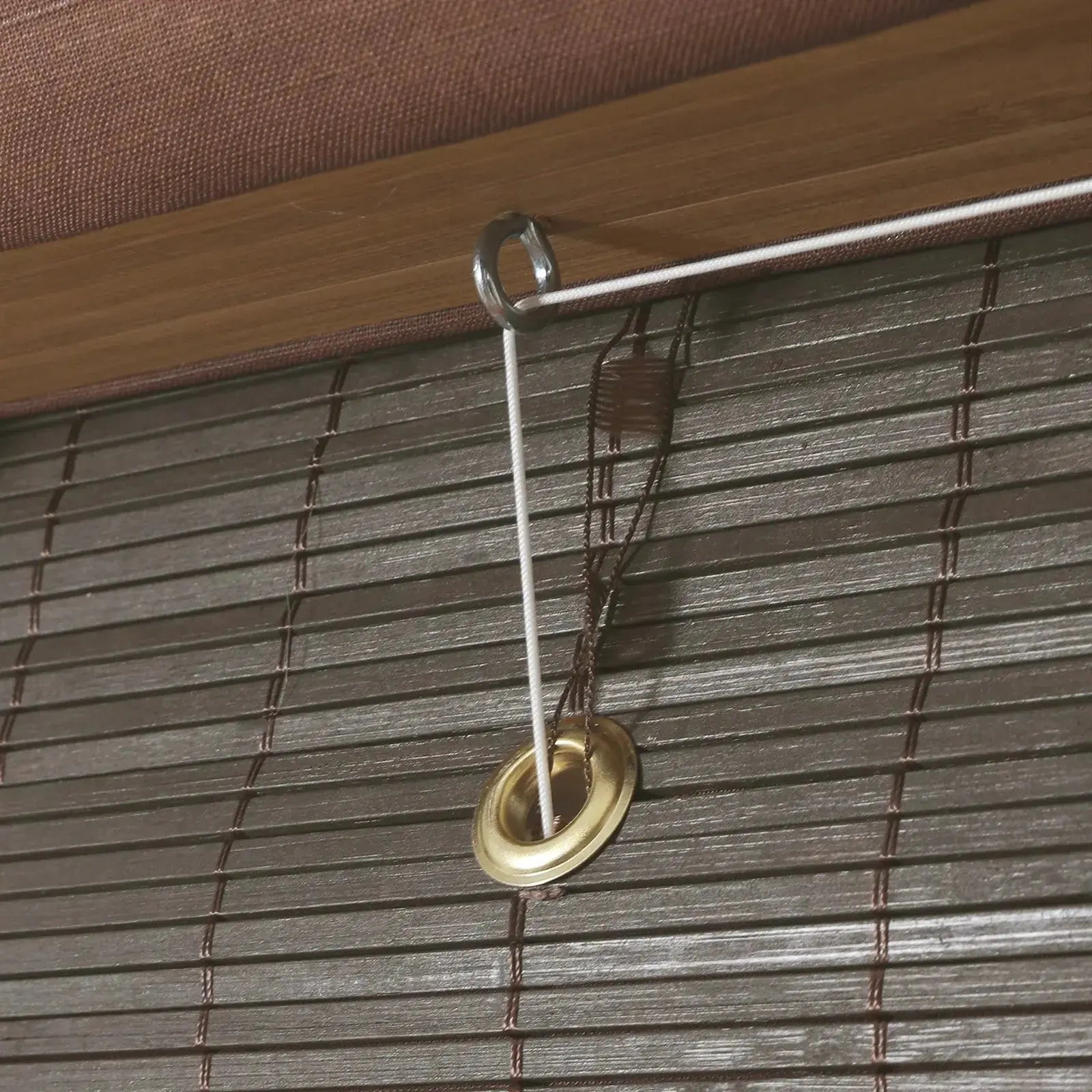 Sybil Bamboo Roman Shade - Dark Earth TWOPAGES CURTAINS