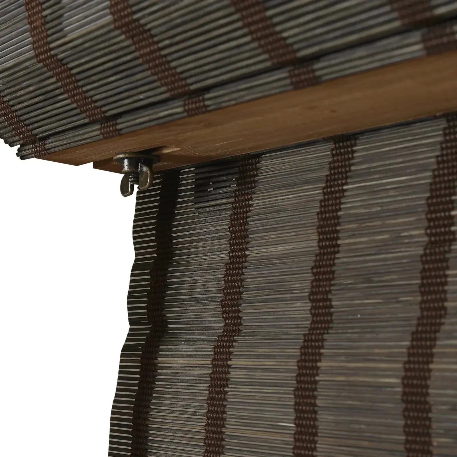 Sybil Bamboo Roman Shade - Deep Taupe TWOPAGES CURTAINS