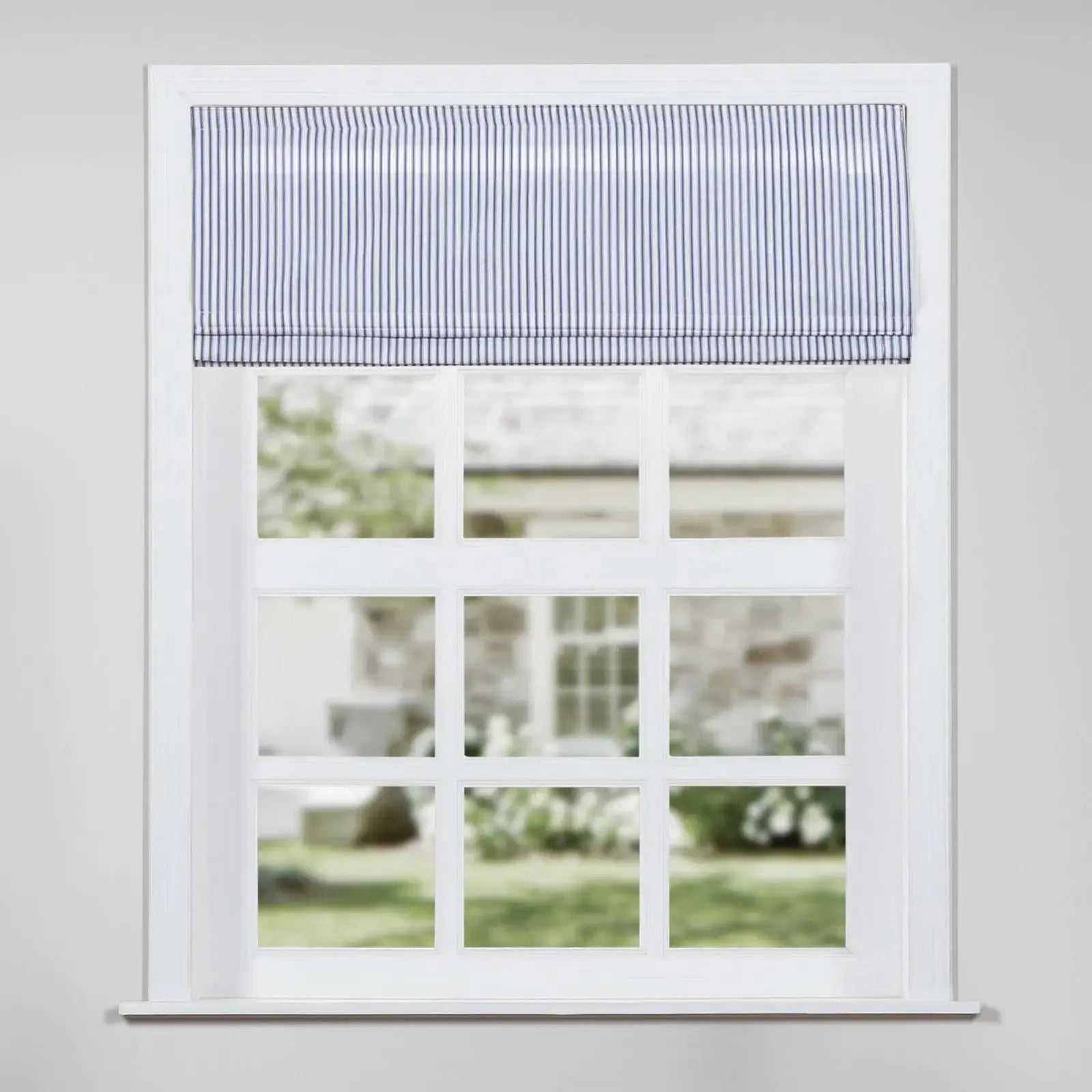 Jana Cordless Roman Shades 100% Cotton Striped -TWOPAGES