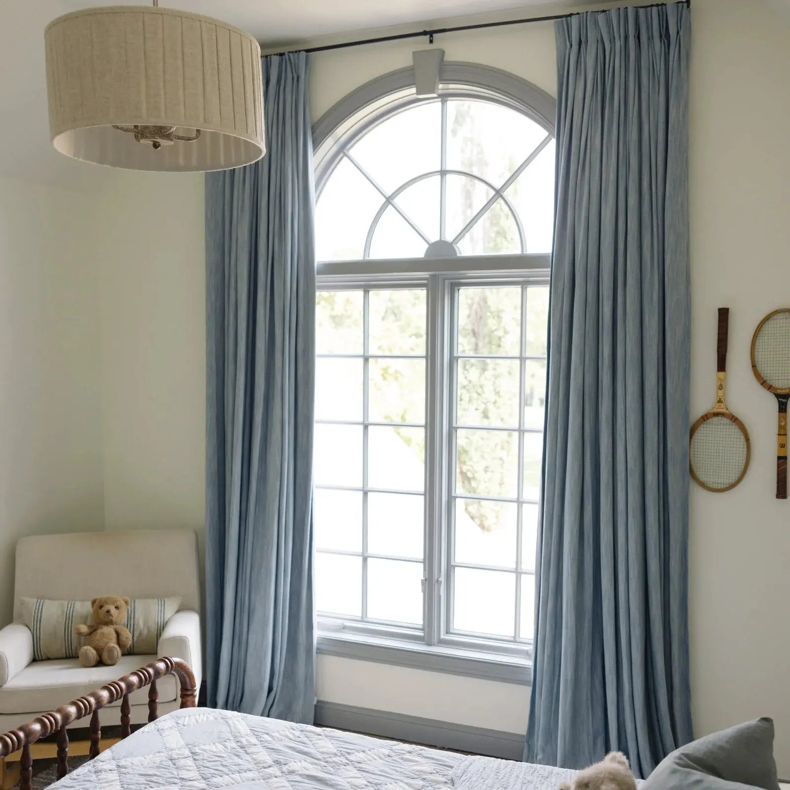 Cloe cotton blend pleated drapery for stylish insulated room design