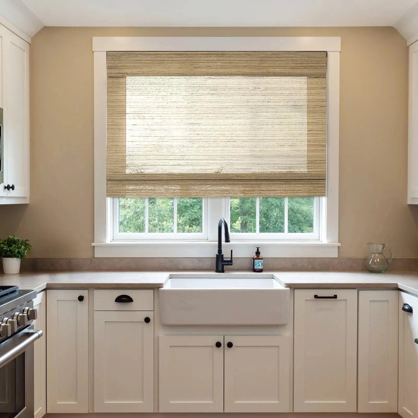 Rae Natural Ramie Jute Woven Wood Shades - Series M -TWOPAGES CURTAINS