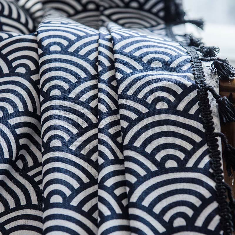 Fish Scale Semi Blockout Tassel Curtain Curtains Ownkoti 5