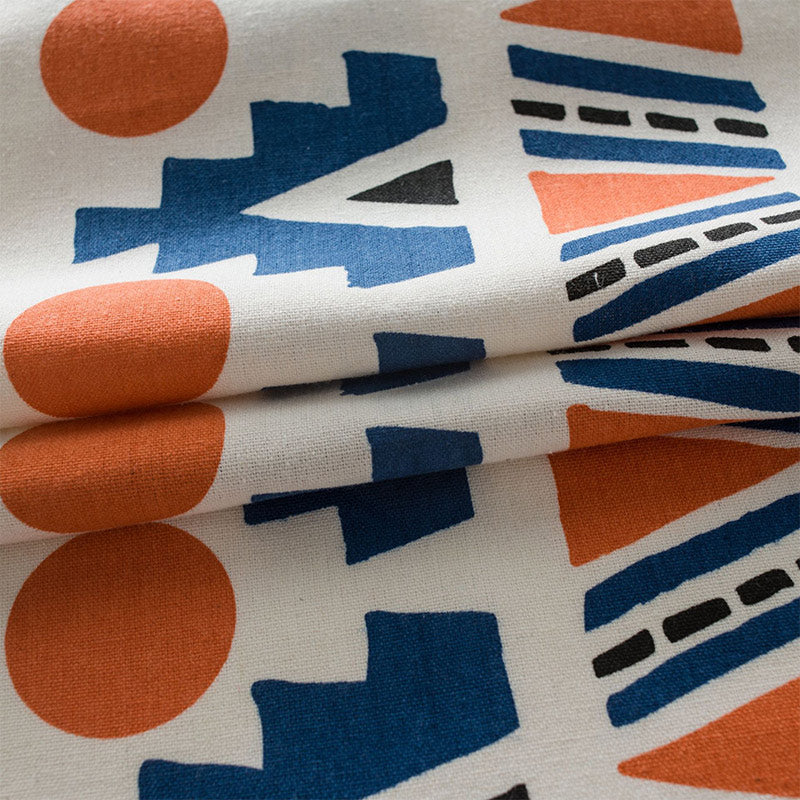 Boho Colorful Geometric Curtain with Tassel