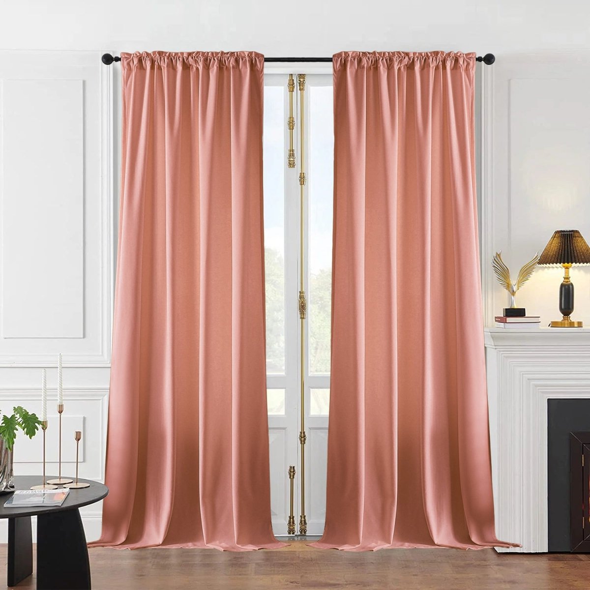 Joydeco Luxury Velvet Blackout Curtains - Thermal Insulated & Rod Pocket
