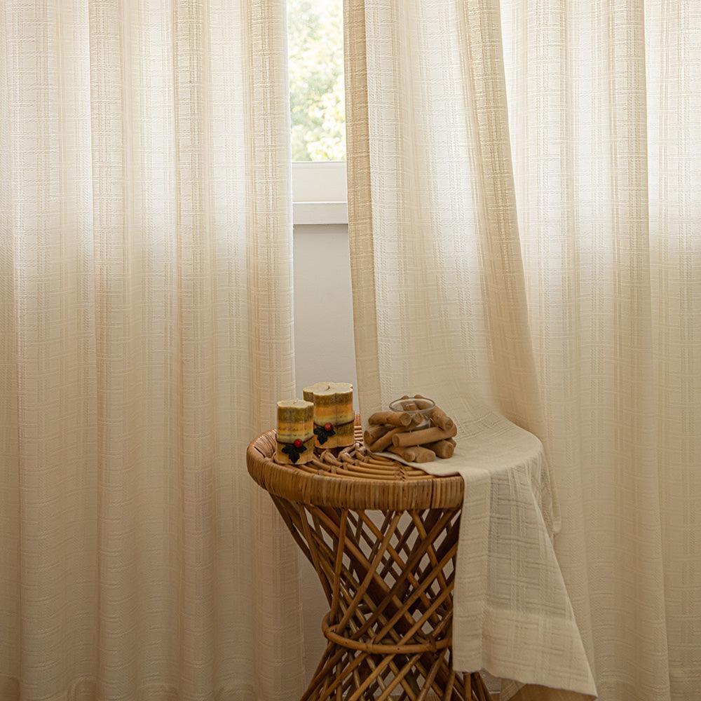 Soft cream dream pleated drapery for elegant insulated interiors